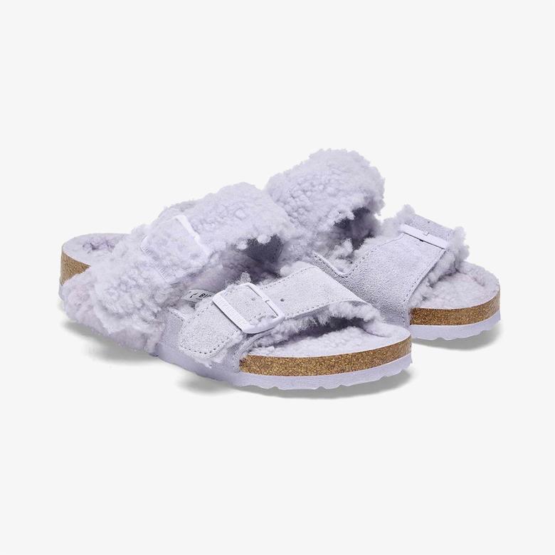Birkenstock Arizona Split Vl Teddy Kadın Mor Terlik