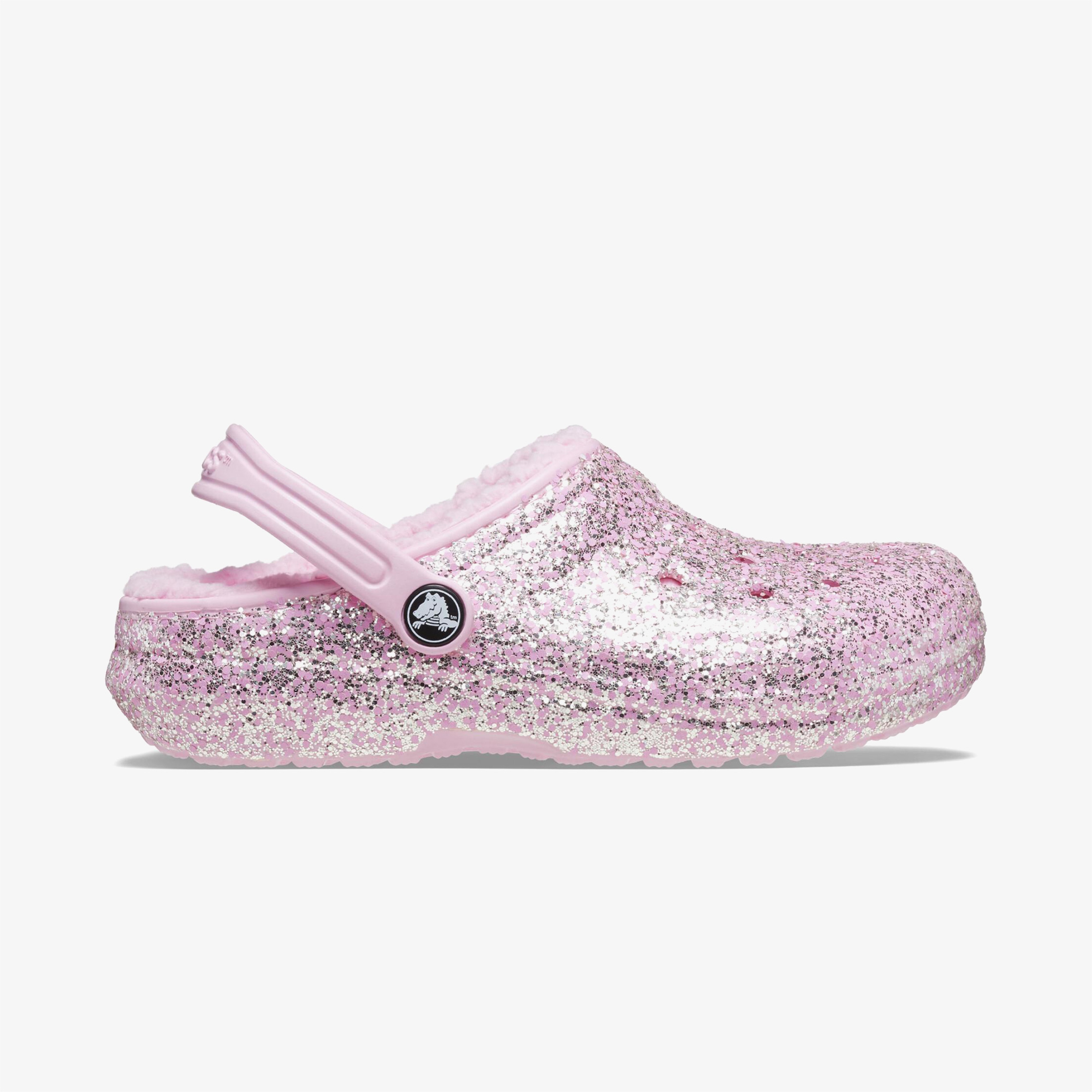 Crocs Classic Lined Glitter Clog Çocuk Pembe Terlik