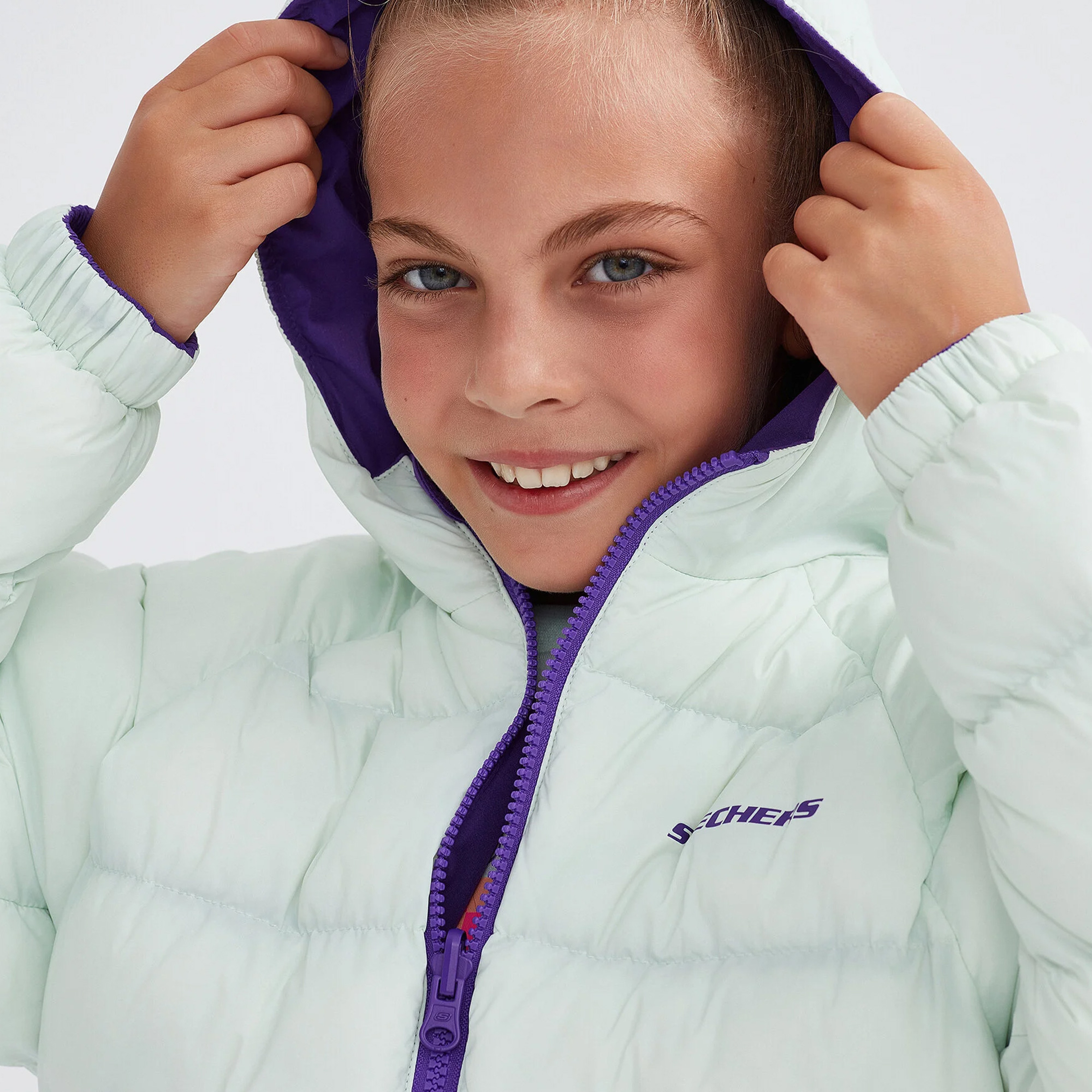 Skechers Classic Çocuk Mor/Beyaz Ceket