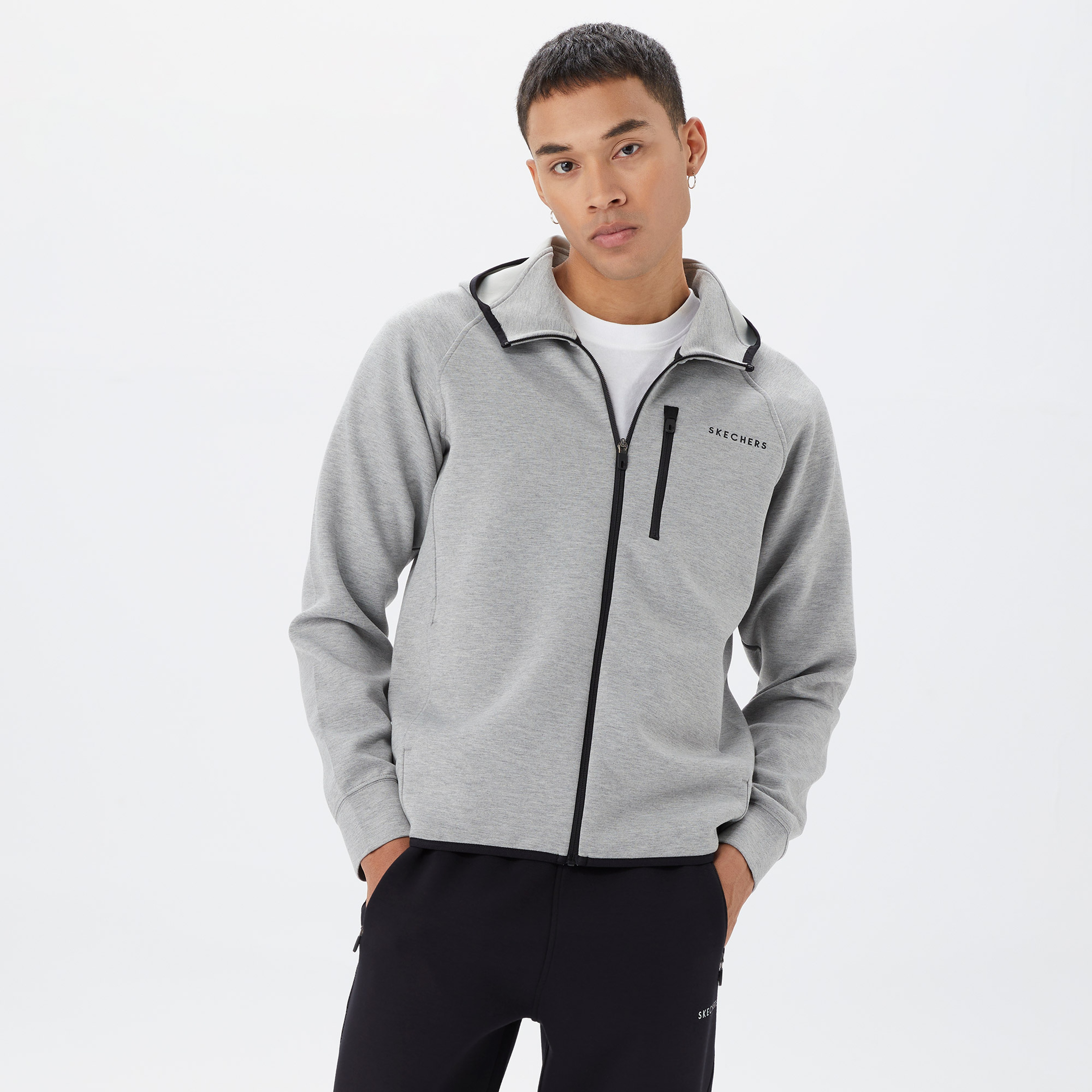 Skechers Scuba Coll. Full Zip Erkek Gri Eşofman Altı