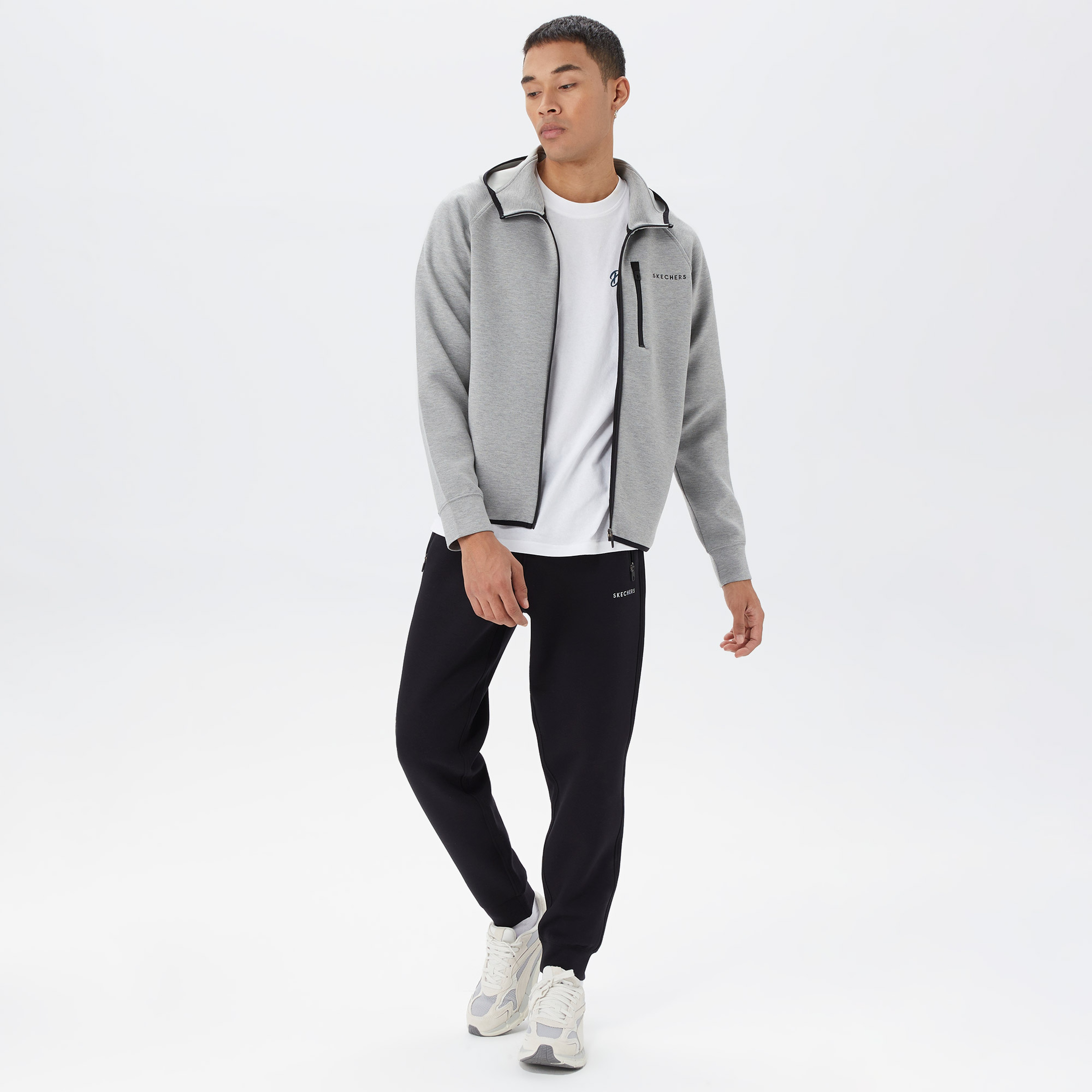 Skechers Scuba Coll. Full Zip Erkek Gri Eşofman Altı