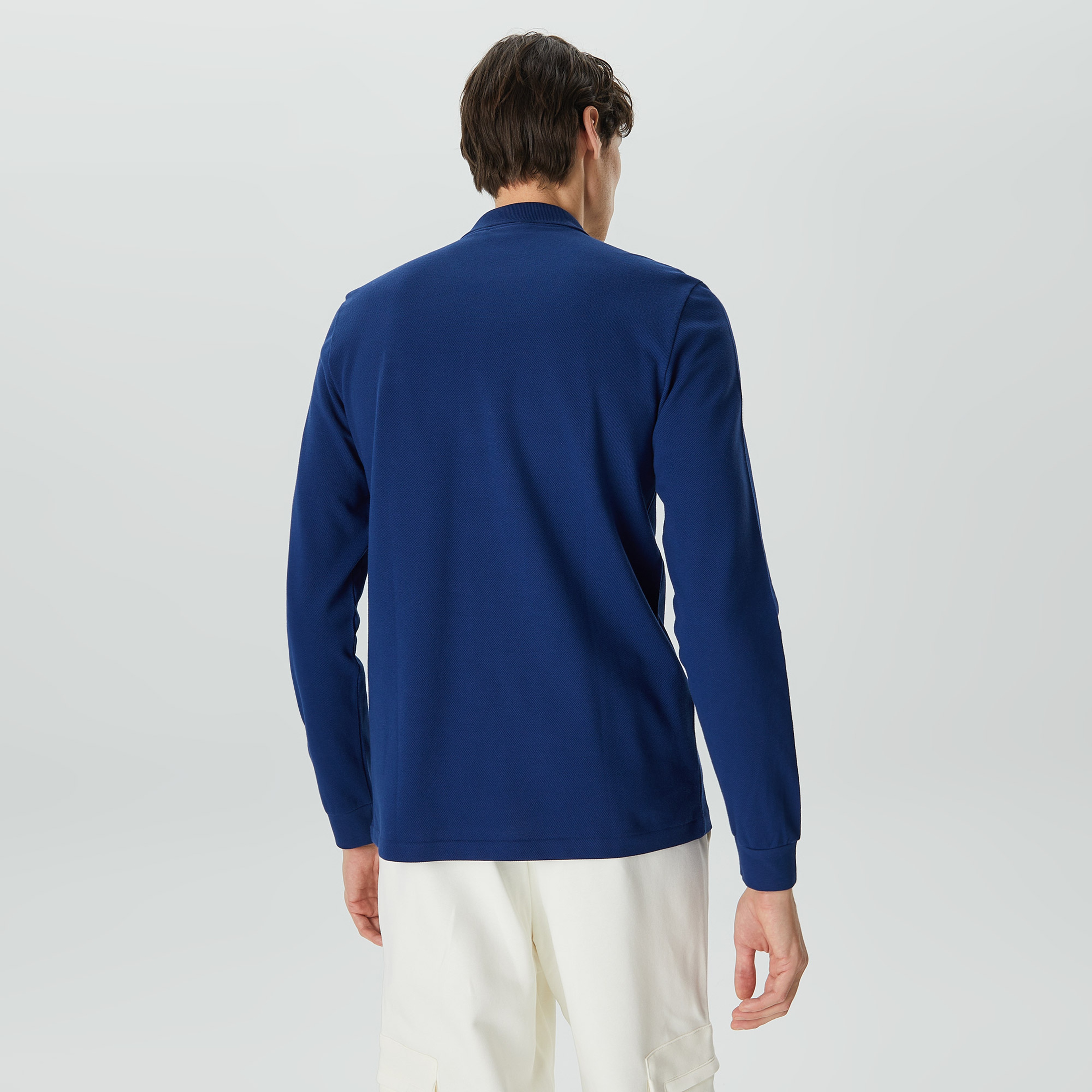 Erkek Classic Fit Uzun Kollu L.12.12 Koyu Mavi Polo