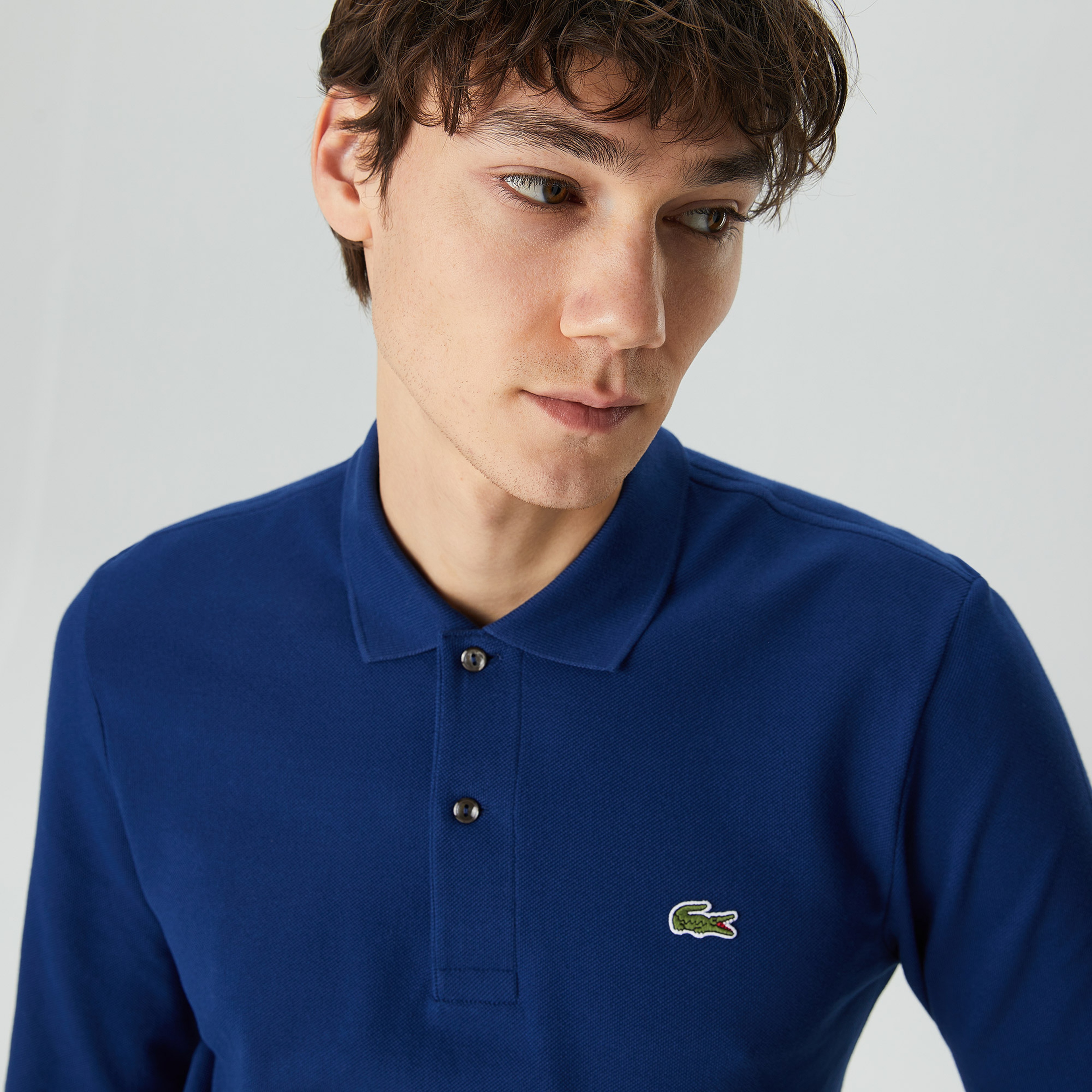 Erkek Classic Fit Uzun Kollu L.12.12 Koyu Mavi Polo