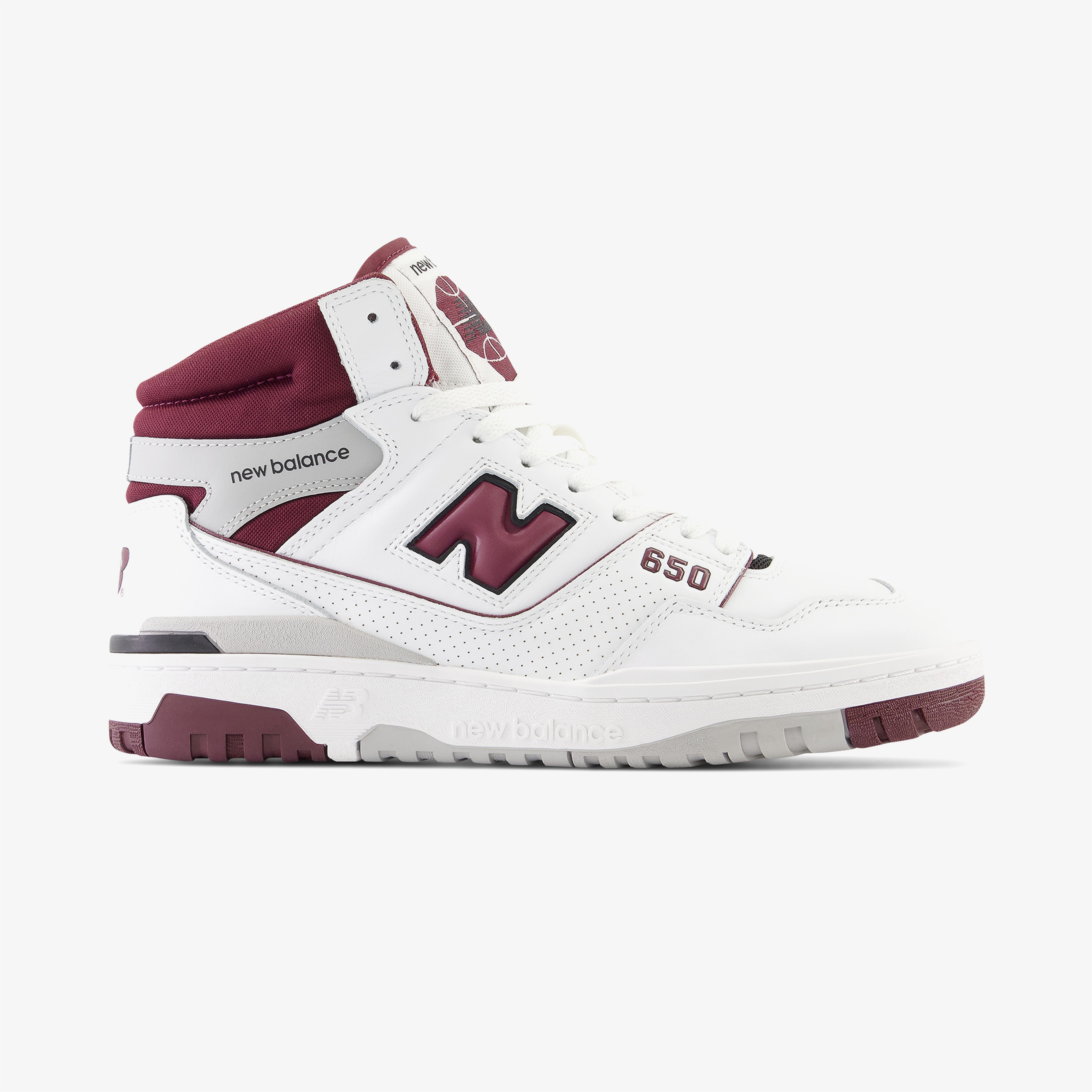 New Balance 650 Erkek Beyaz/Bordo Spor Ayakkabı