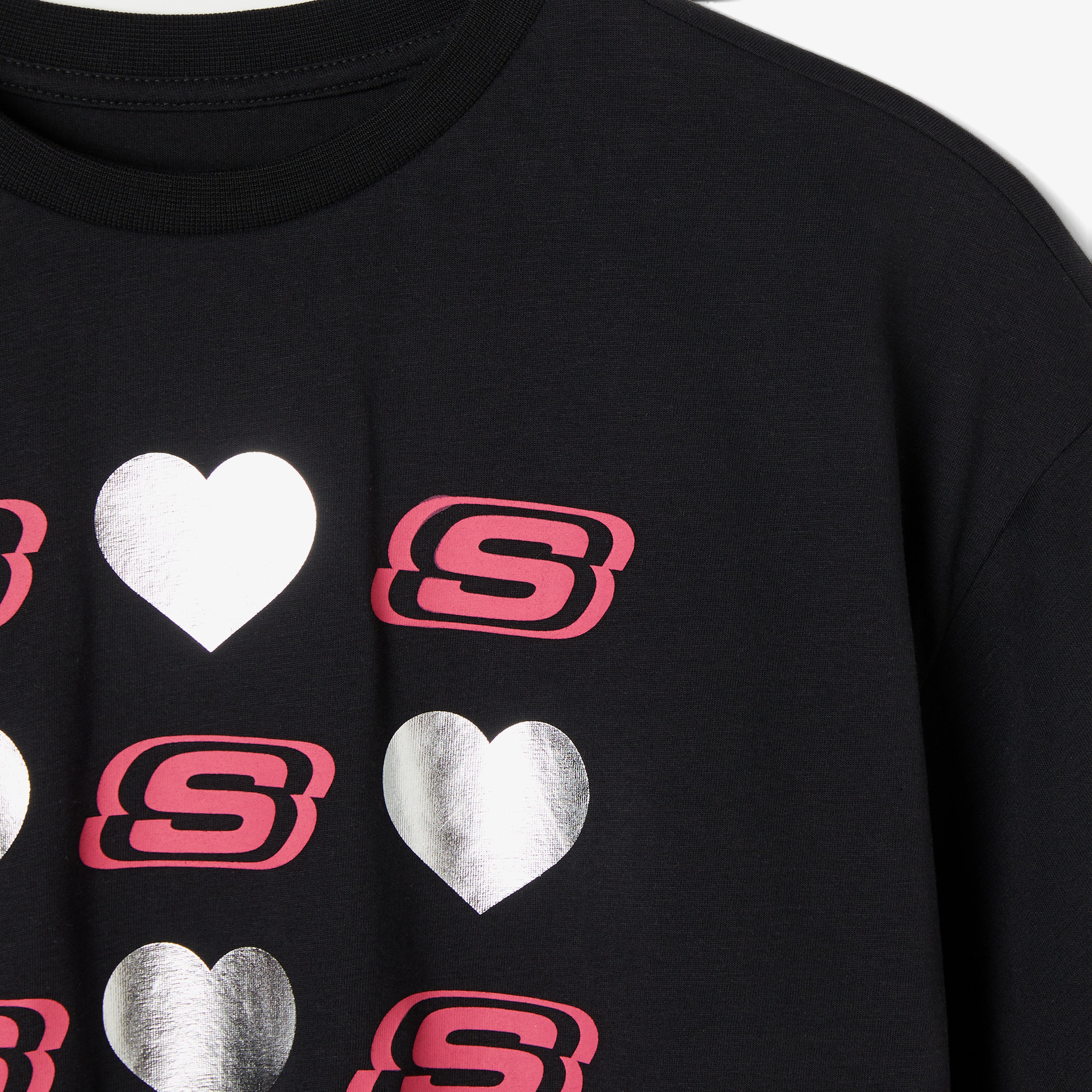 Skechers Classic Çocuk Siyah T-Shirt