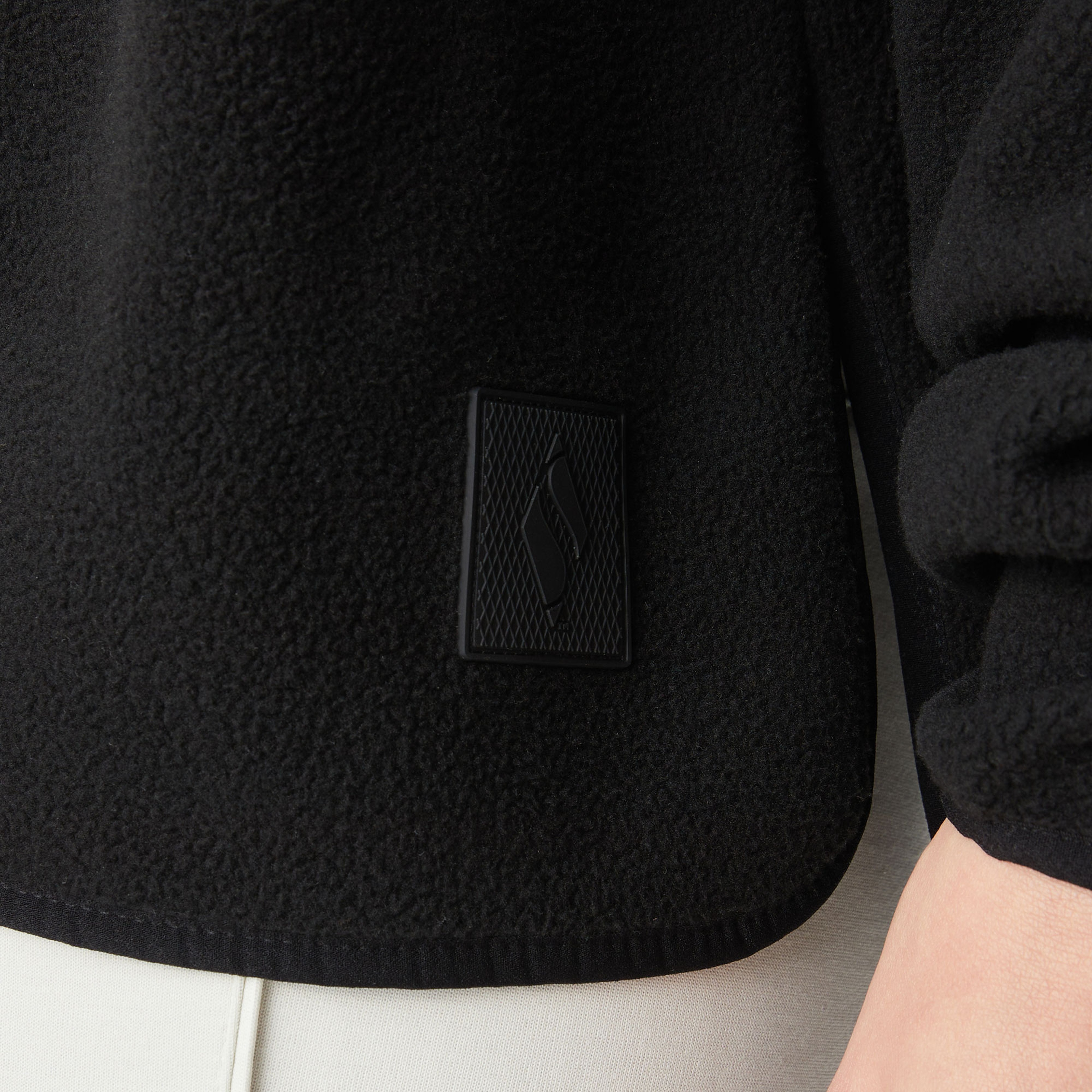 Skechers Outdoor Fleece Half Zip Sherpa Kadın Siyah Eşofman Üstü