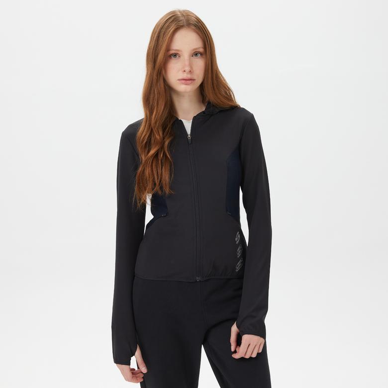 Skechers Performance Coll. Full Zip Kadın Siyah Eşofman Üstü