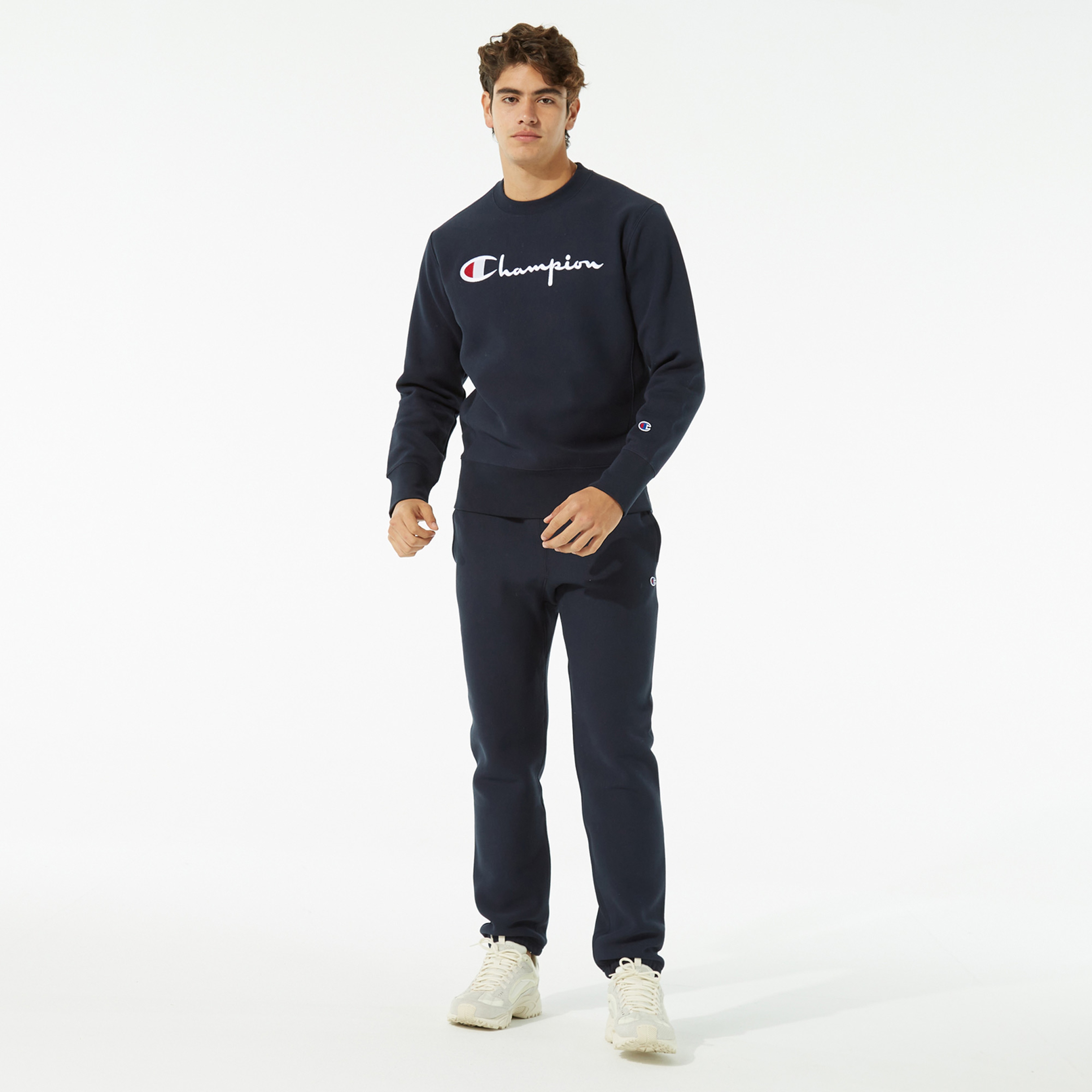 Champion Crewneck Erkek Lacivert Sweatshirt