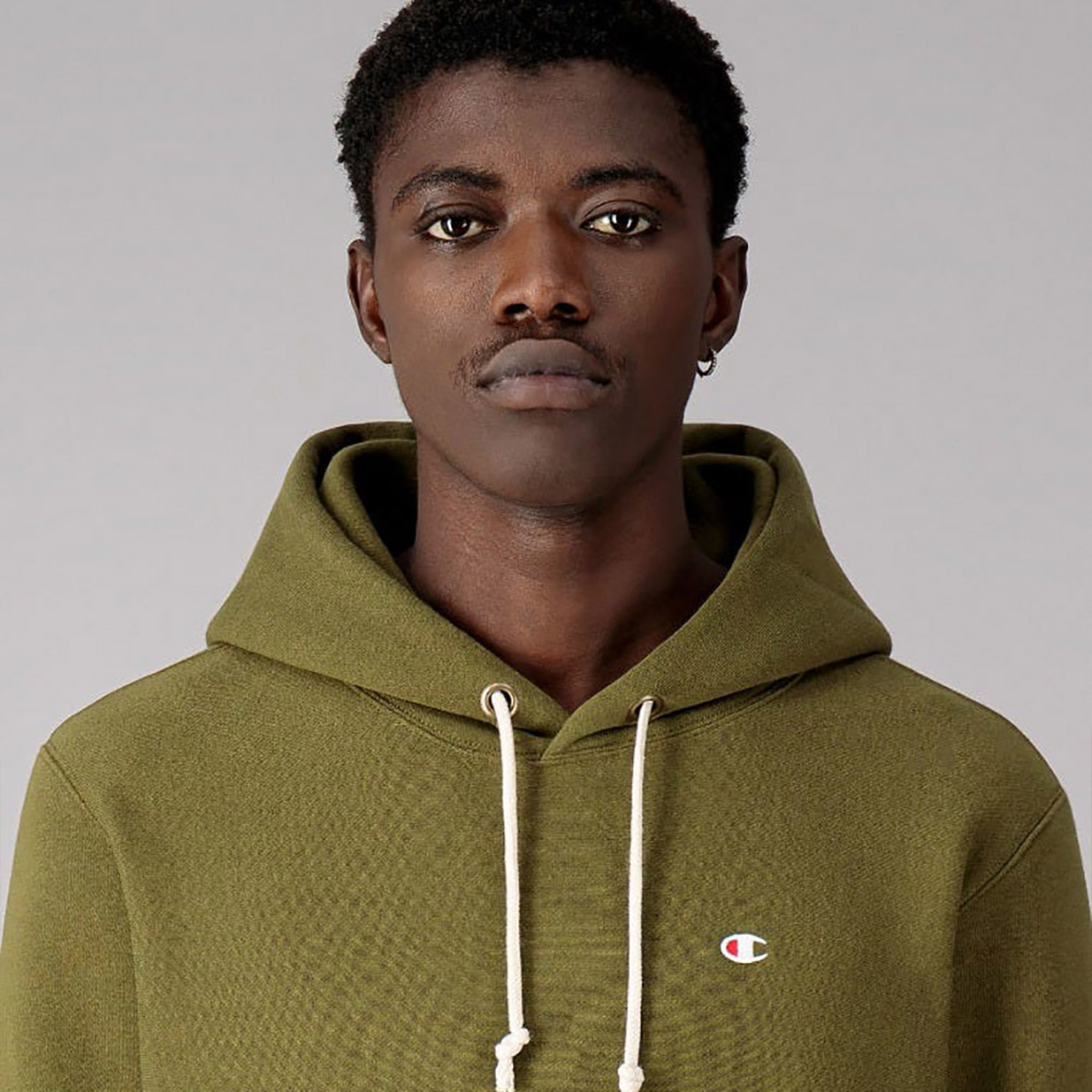 Champion Erkek Kapüşonlu Haki Sweatshirt