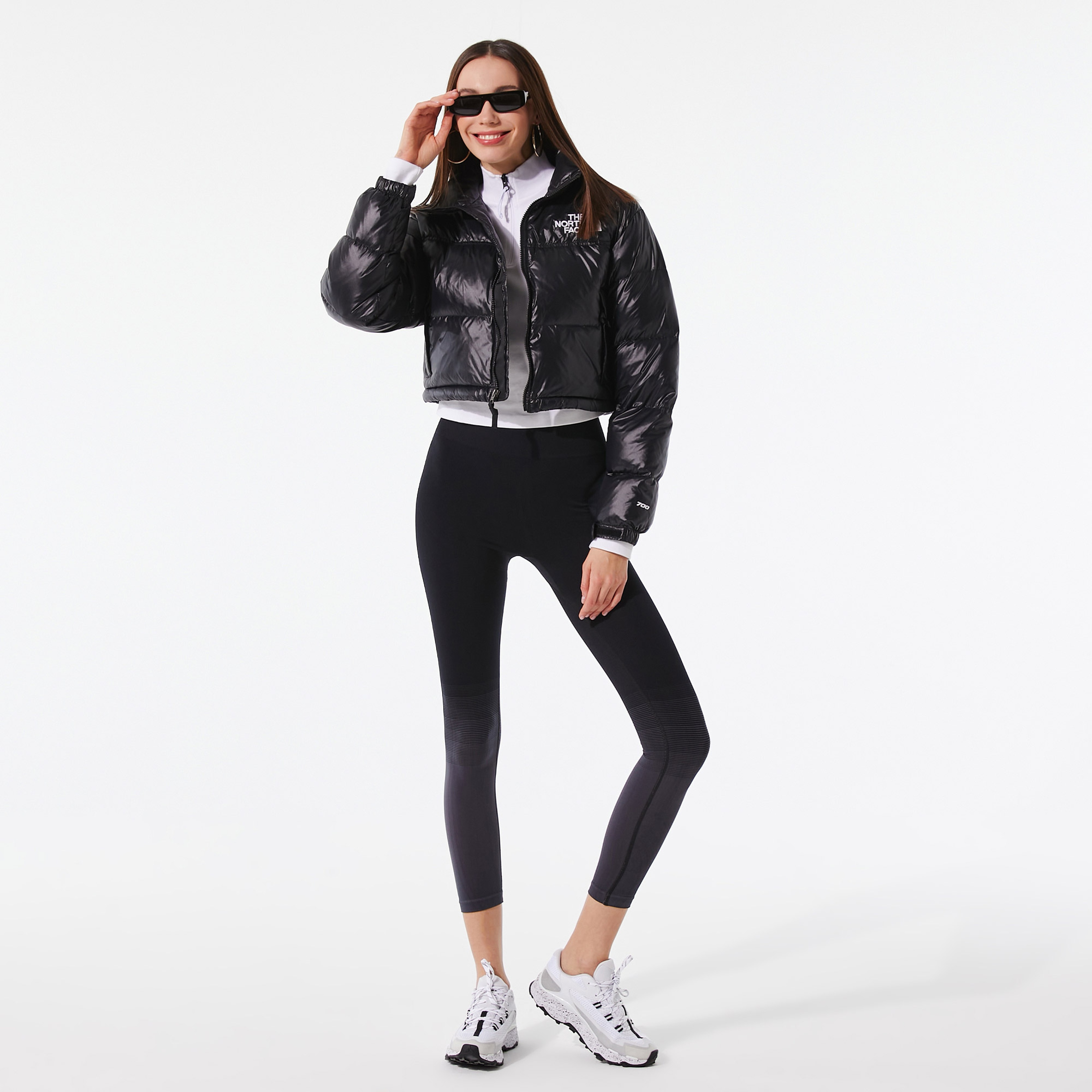 The North Face W Nuptse Short Jkt Kadın Siyah Mont