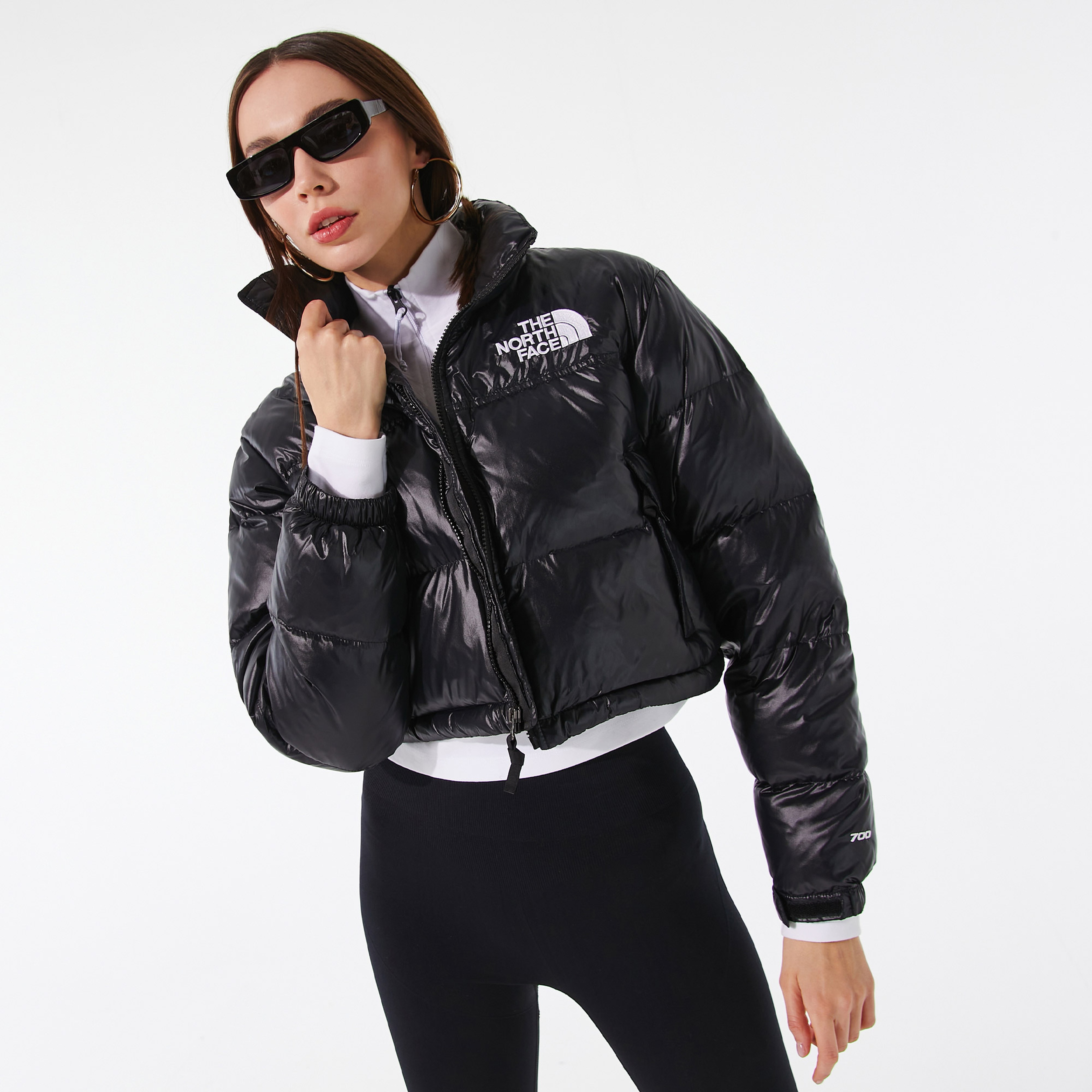 The North Face W Nuptse Short Jkt Kadın Siyah Mont