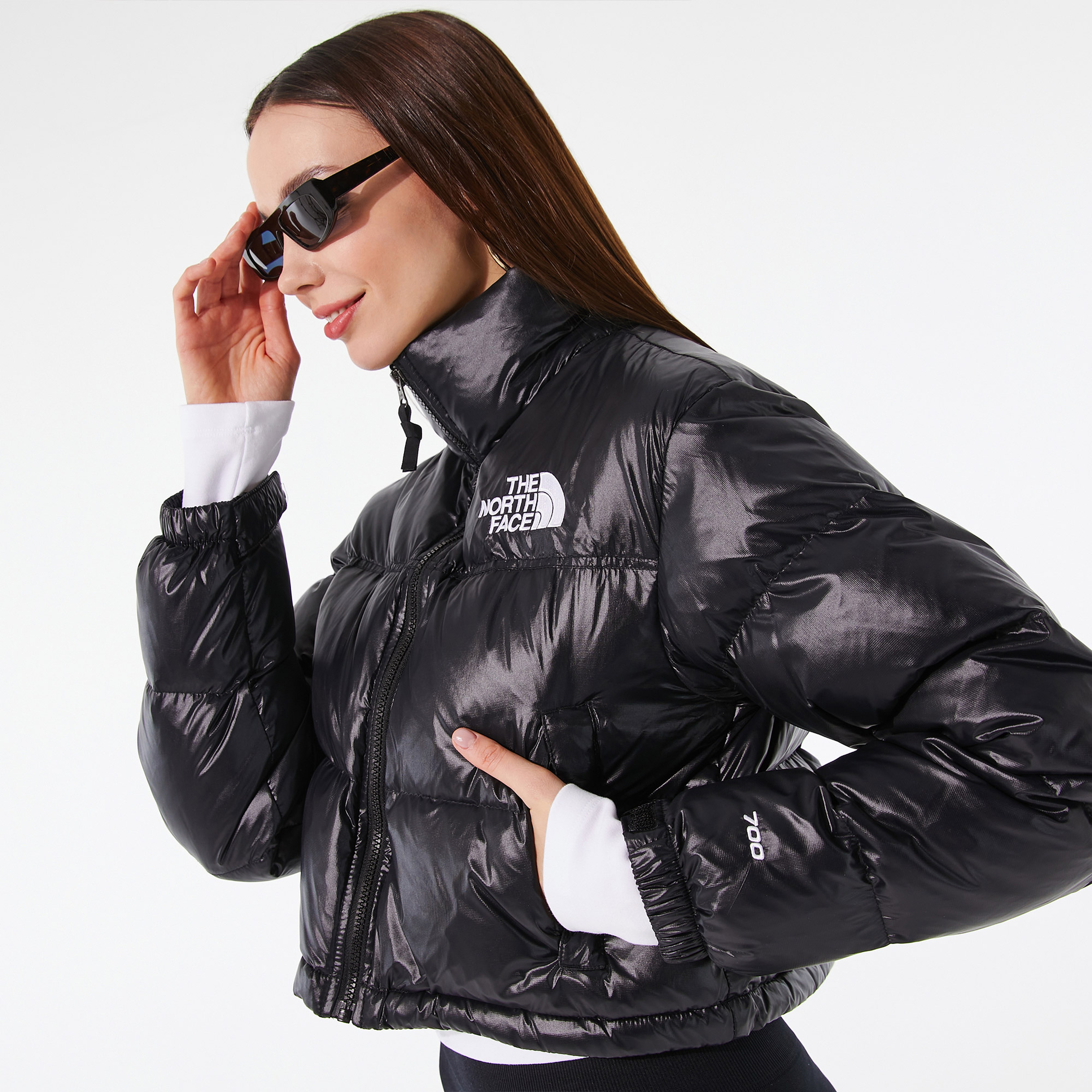 The North Face W Nuptse Short Jkt Kadın Siyah Mont