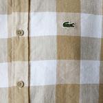 Erkek Regular Fit Ekose Beyaz Gömlek