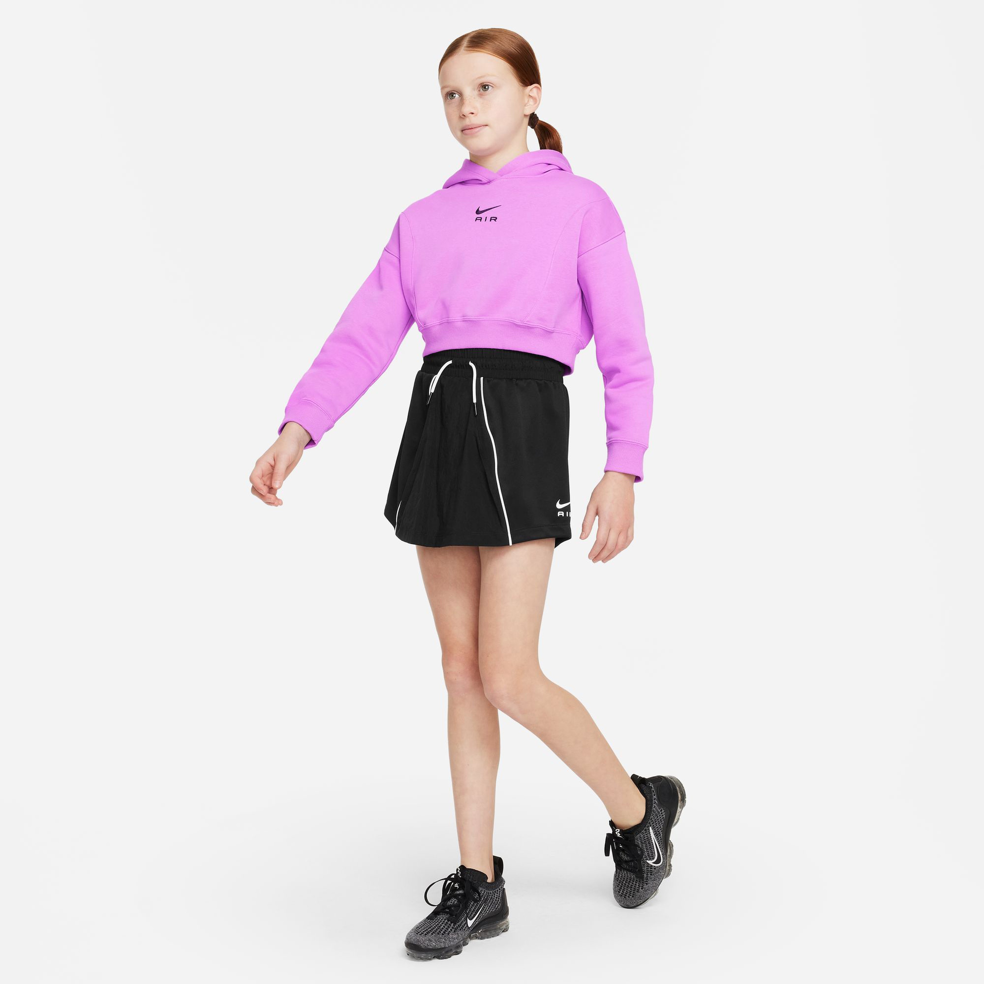 Nike Air Crop Çocuk Mor Hoodie