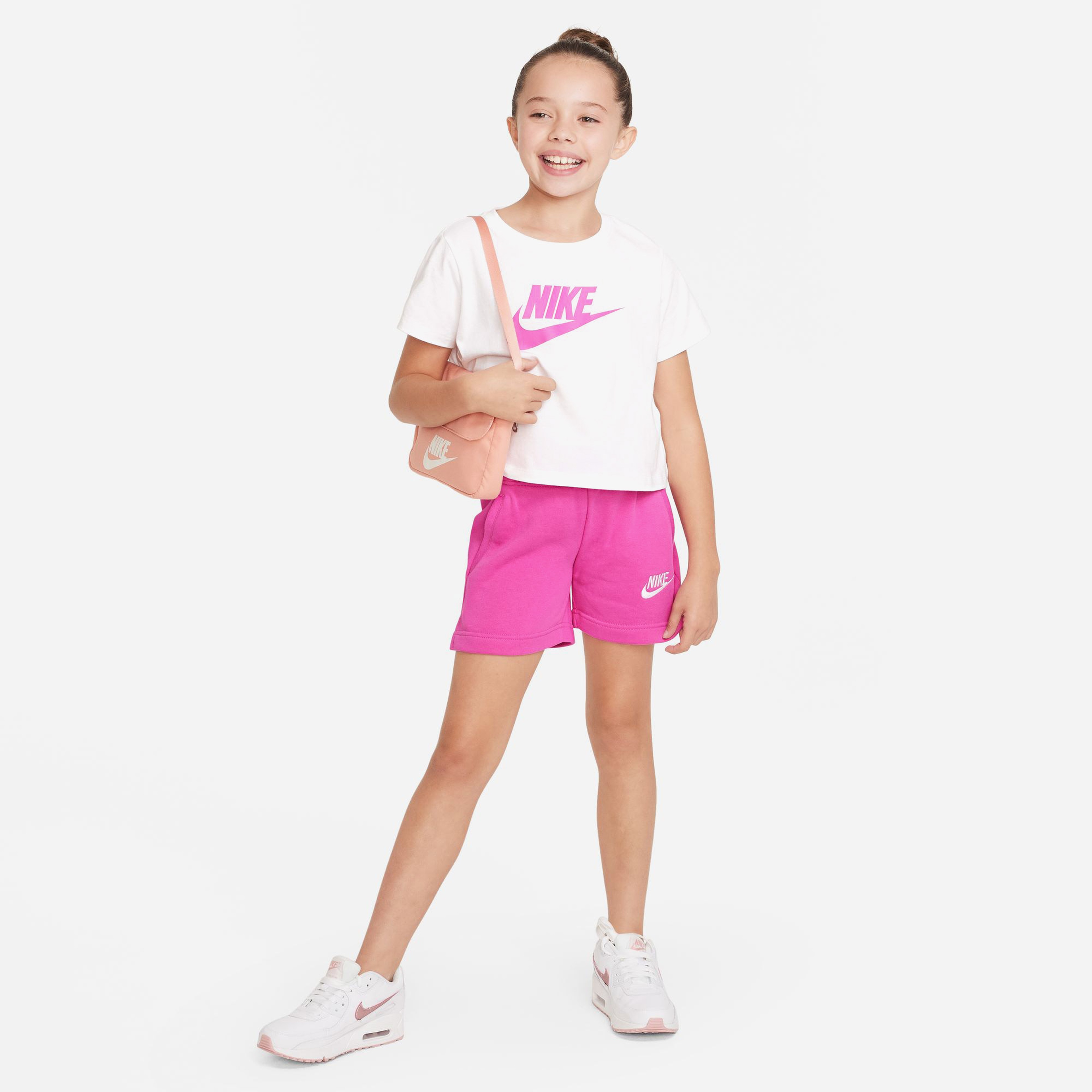 Nike Club French Terry Çocuk Pembe Şort