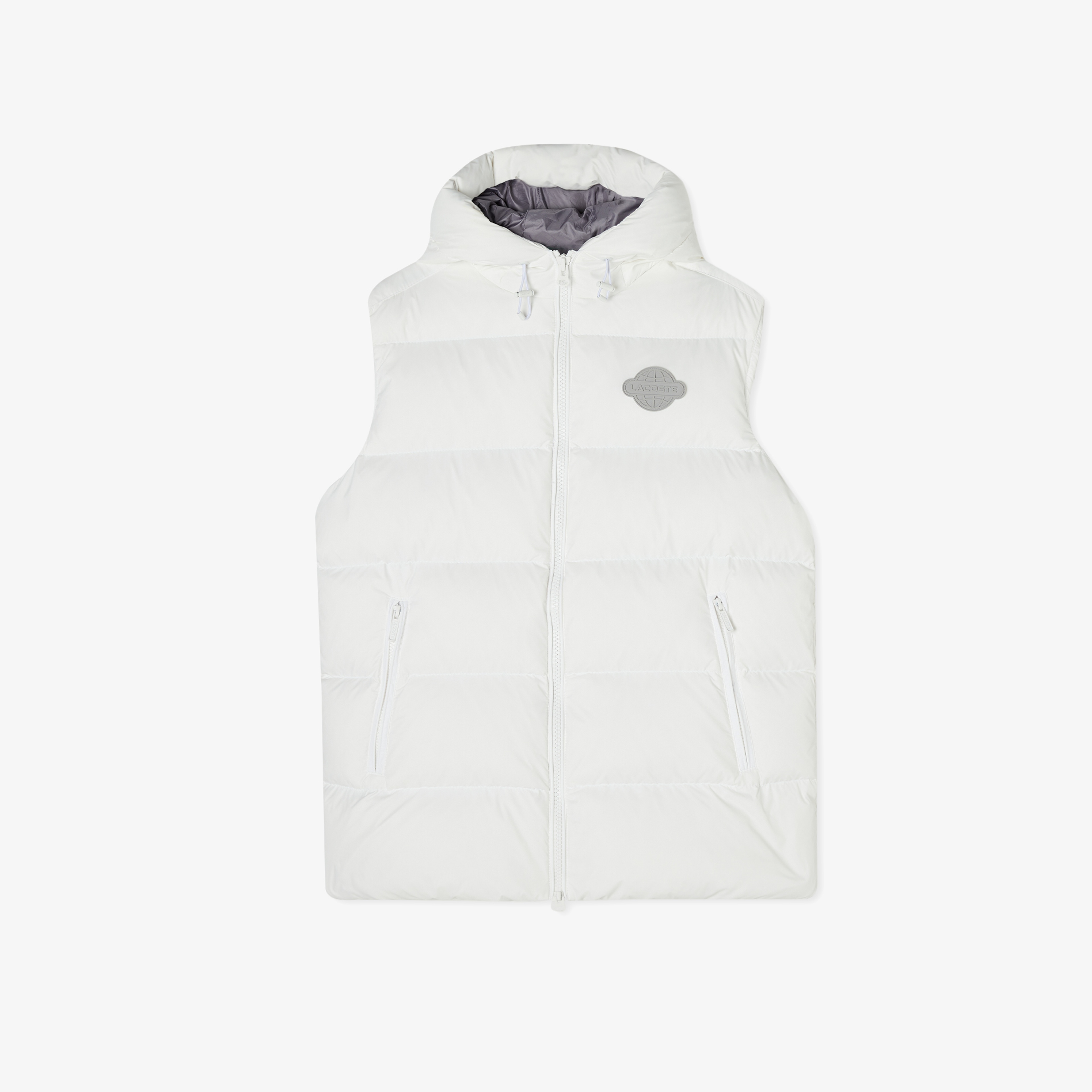 Lacoste Erkek Kapüşonlu Beyaz Yelek