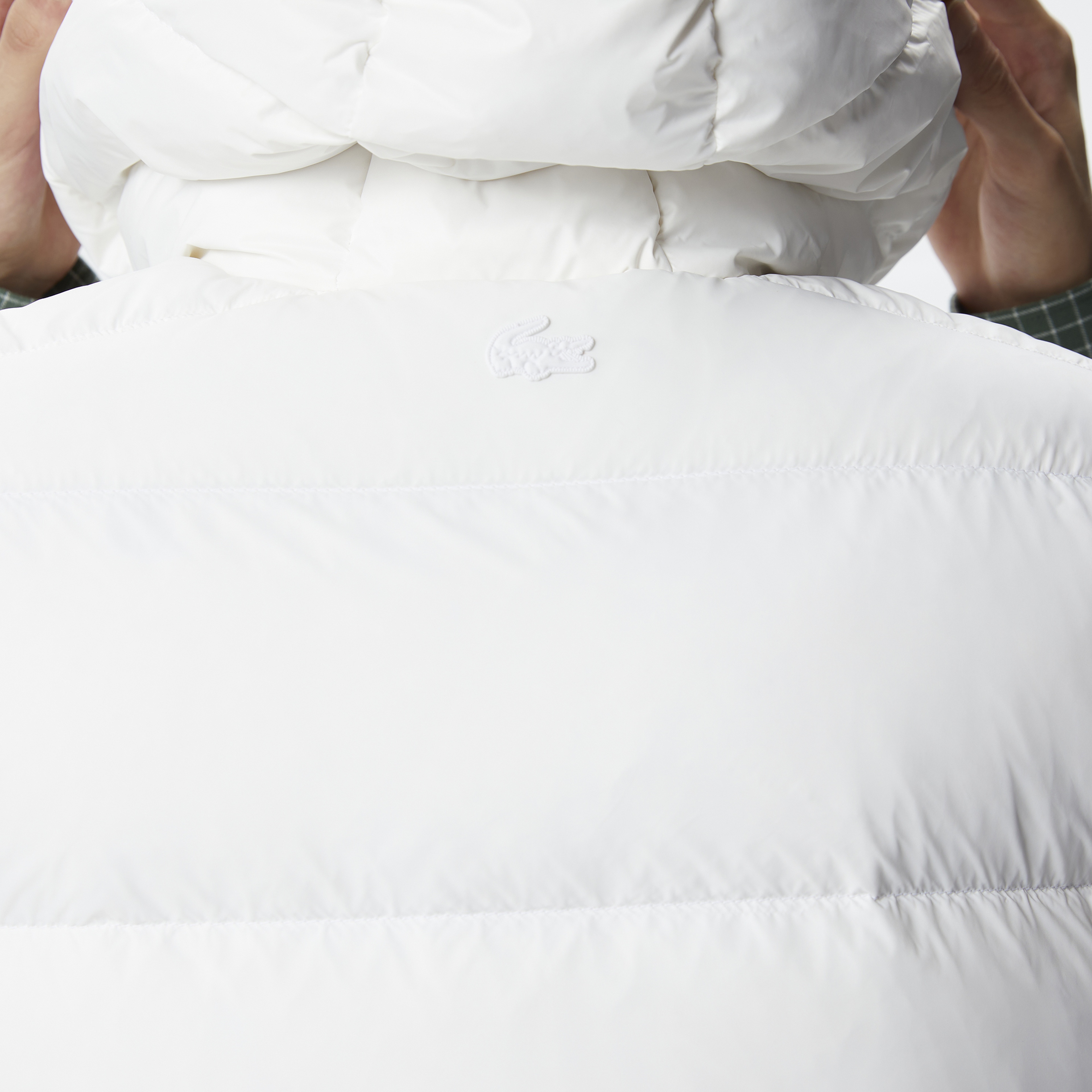 Lacoste Erkek Kapüşonlu Beyaz Yelek