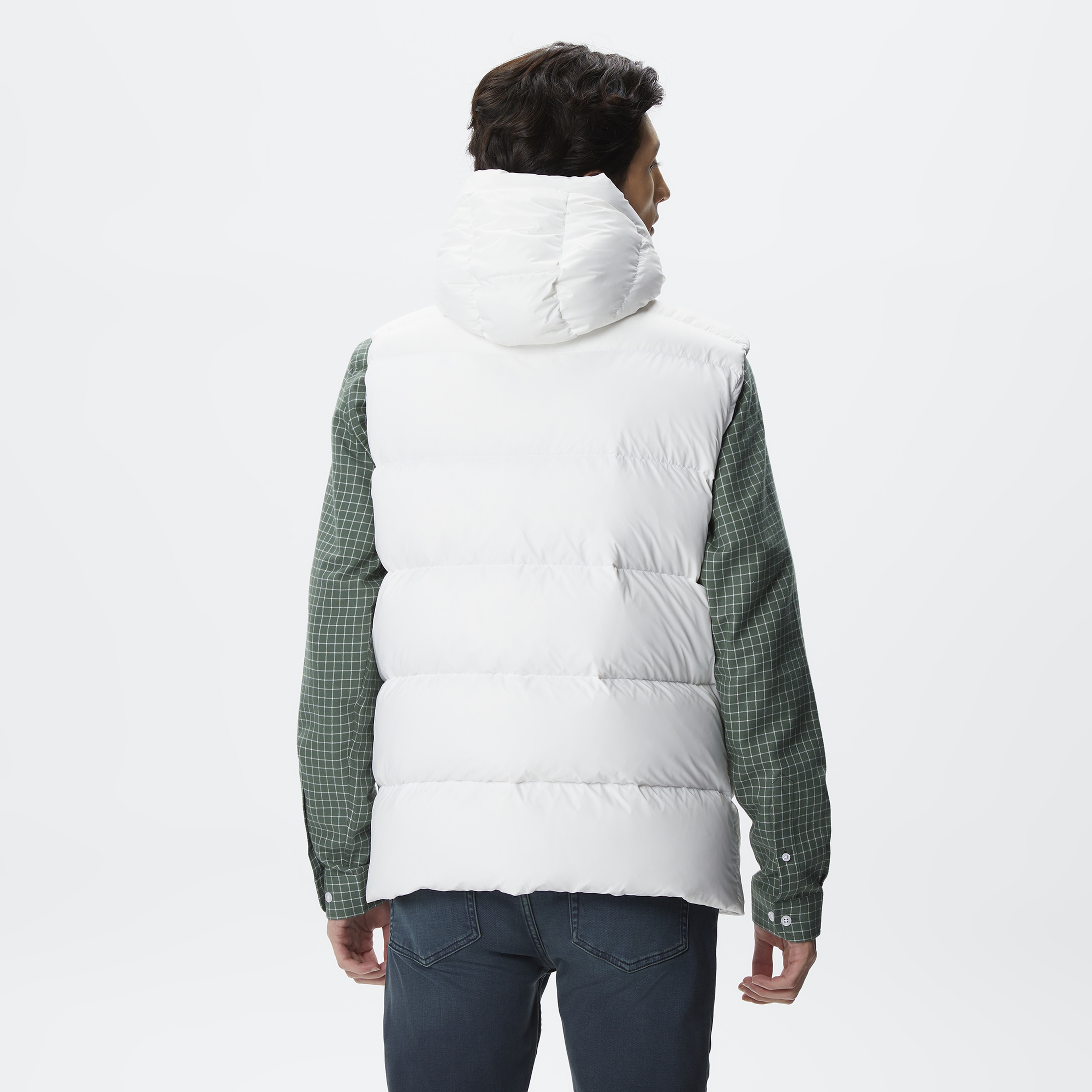 Lacoste Erkek Kapüşonlu Beyaz Yelek