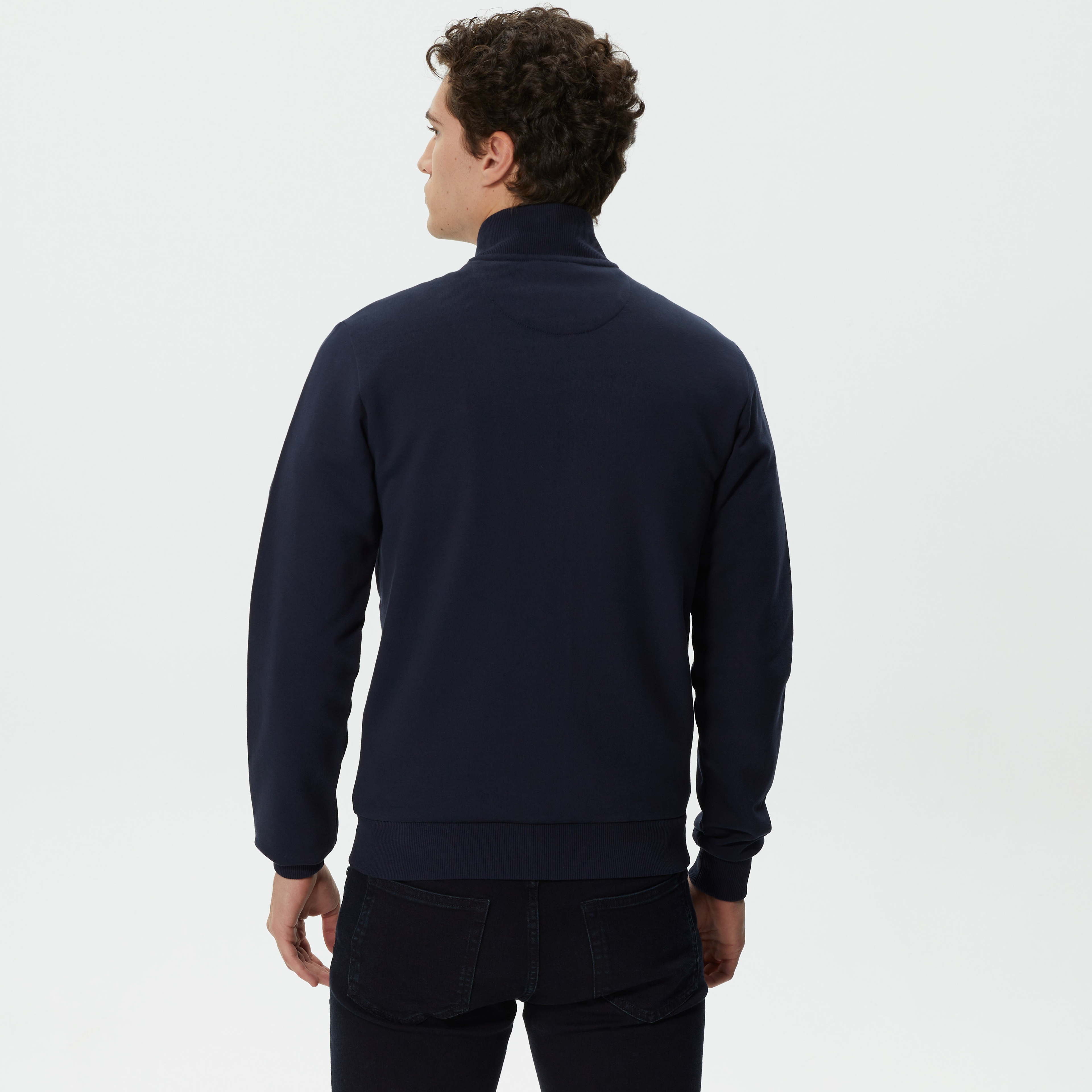 Lacoste Erkek Lacivert Sweatshirt