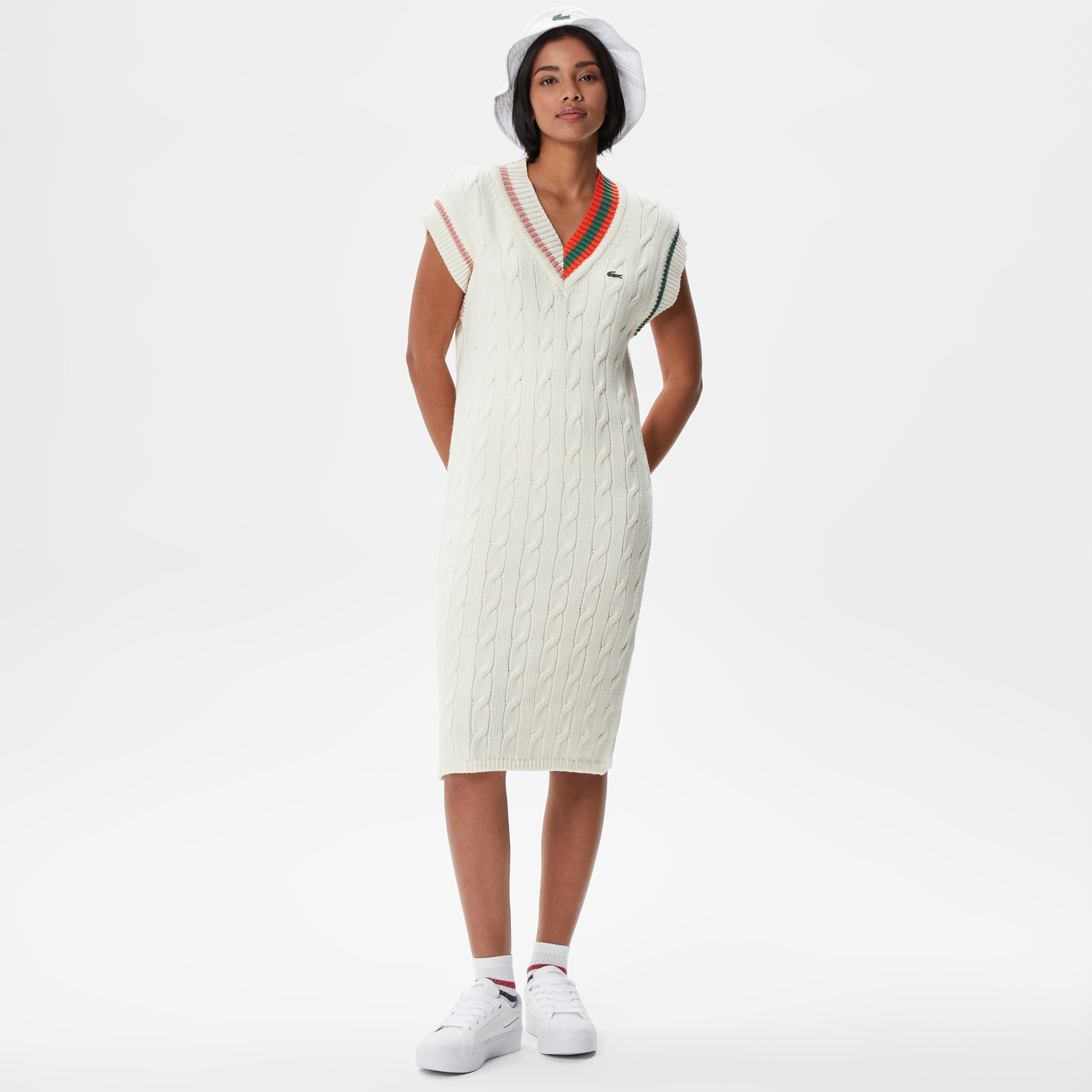Lacoste Kadın Beyaz Elbise