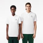 Signature Unisex Regular Fit Baskılı Beyaz Polo