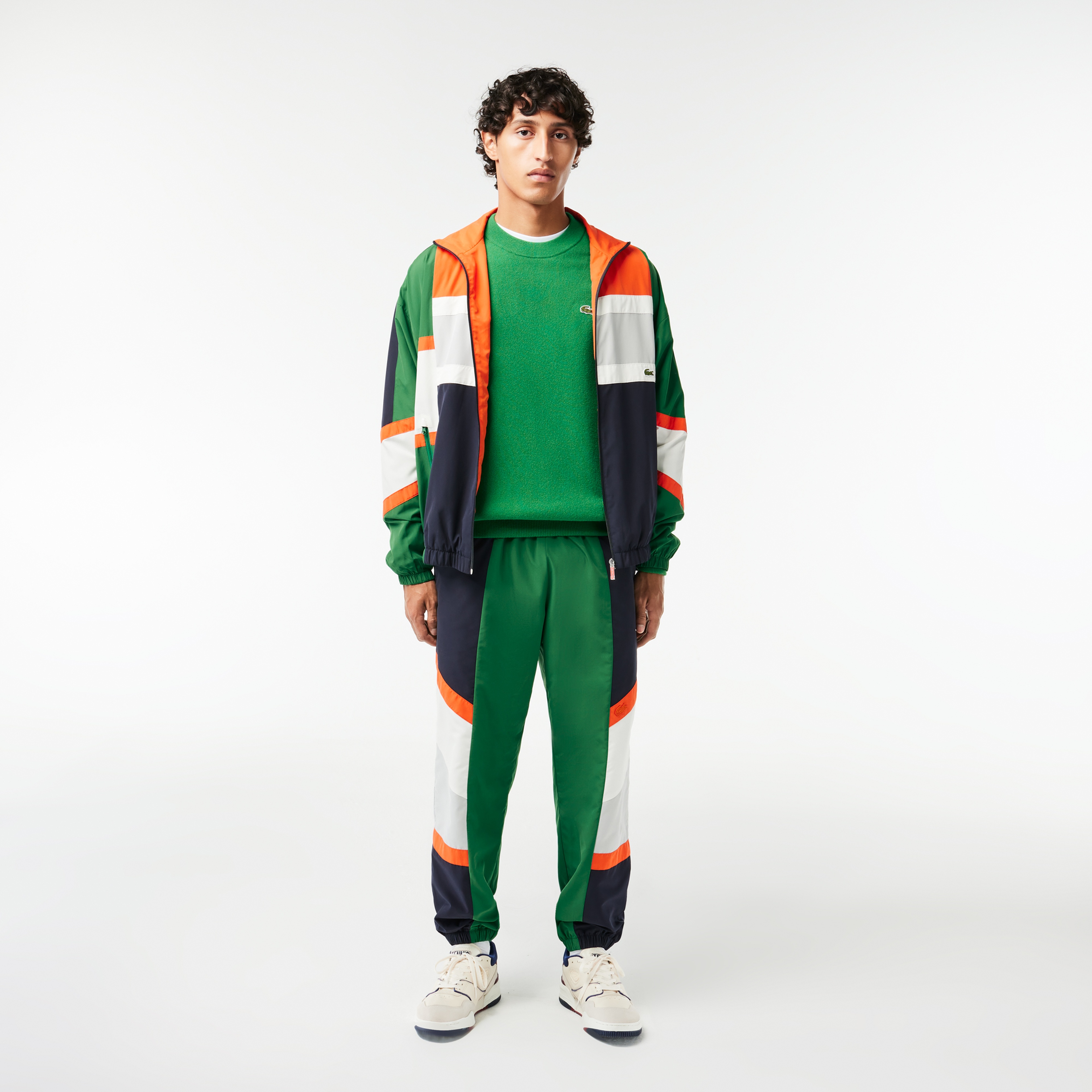 Erkek Relaxed Fit Uzun Kollu Bisiklet Yaka Yeşil Triko