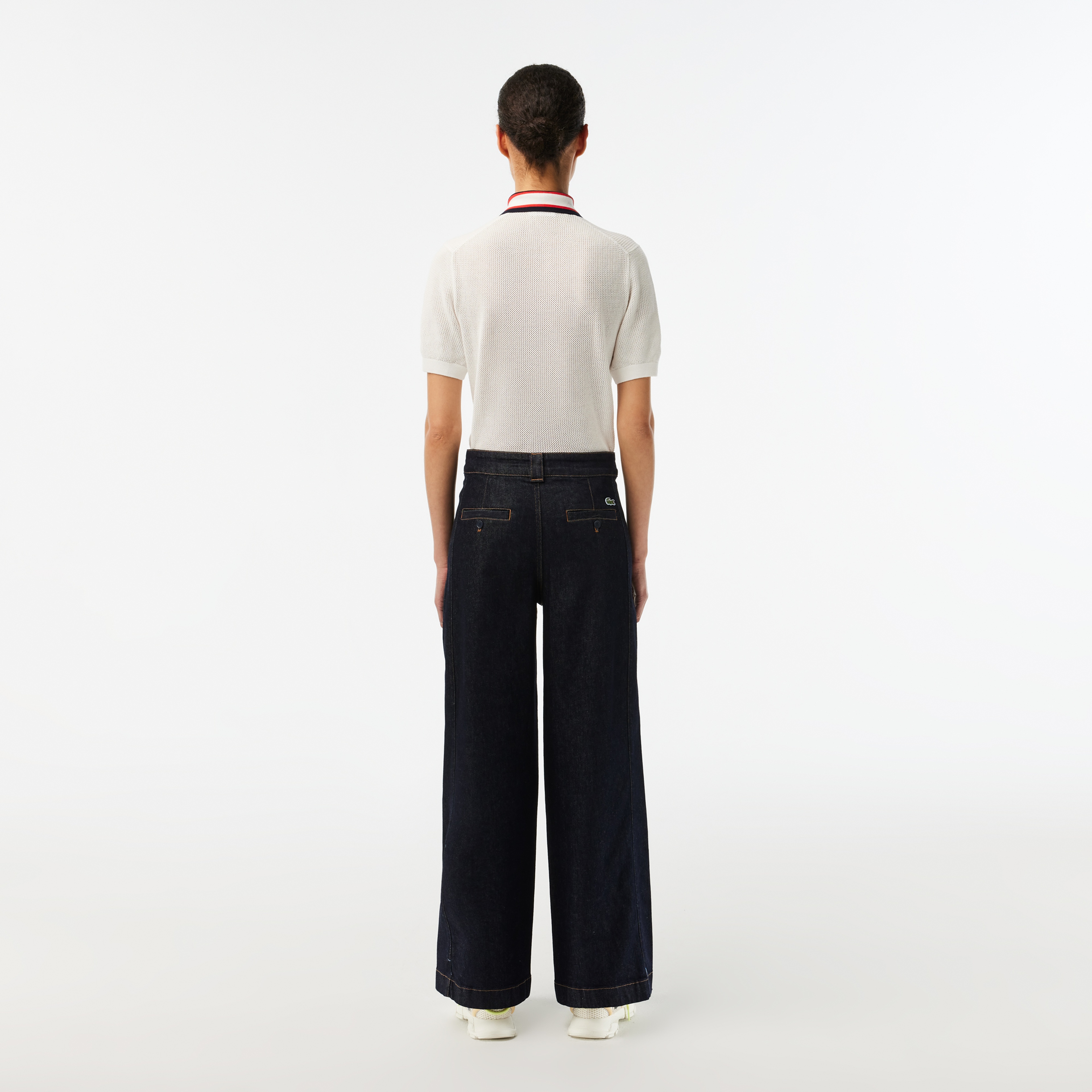 Lacoste Kadın İspanyol Paça Denim Lacivert Pantolon