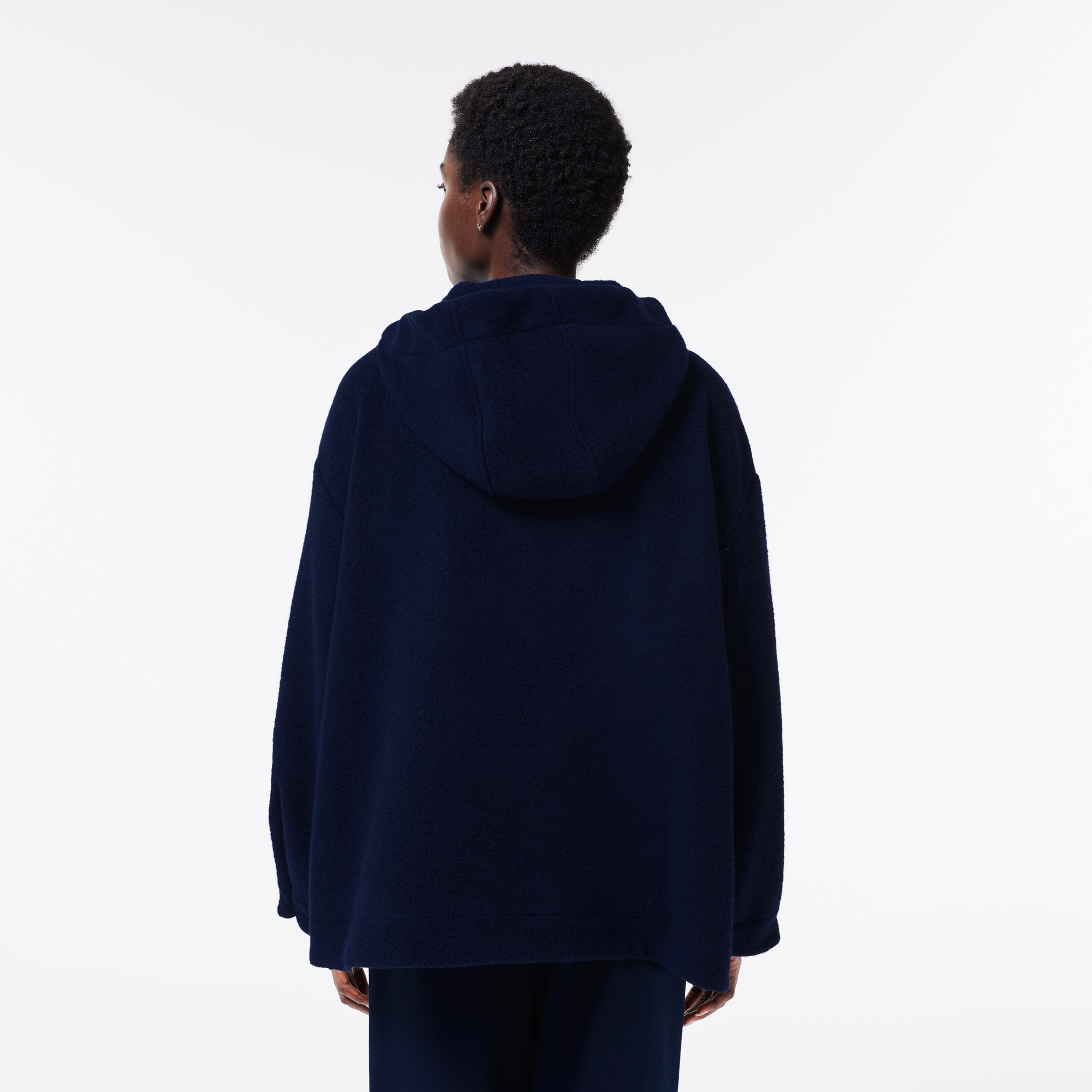 Kadın Kapüşonlu Lacivert Mont