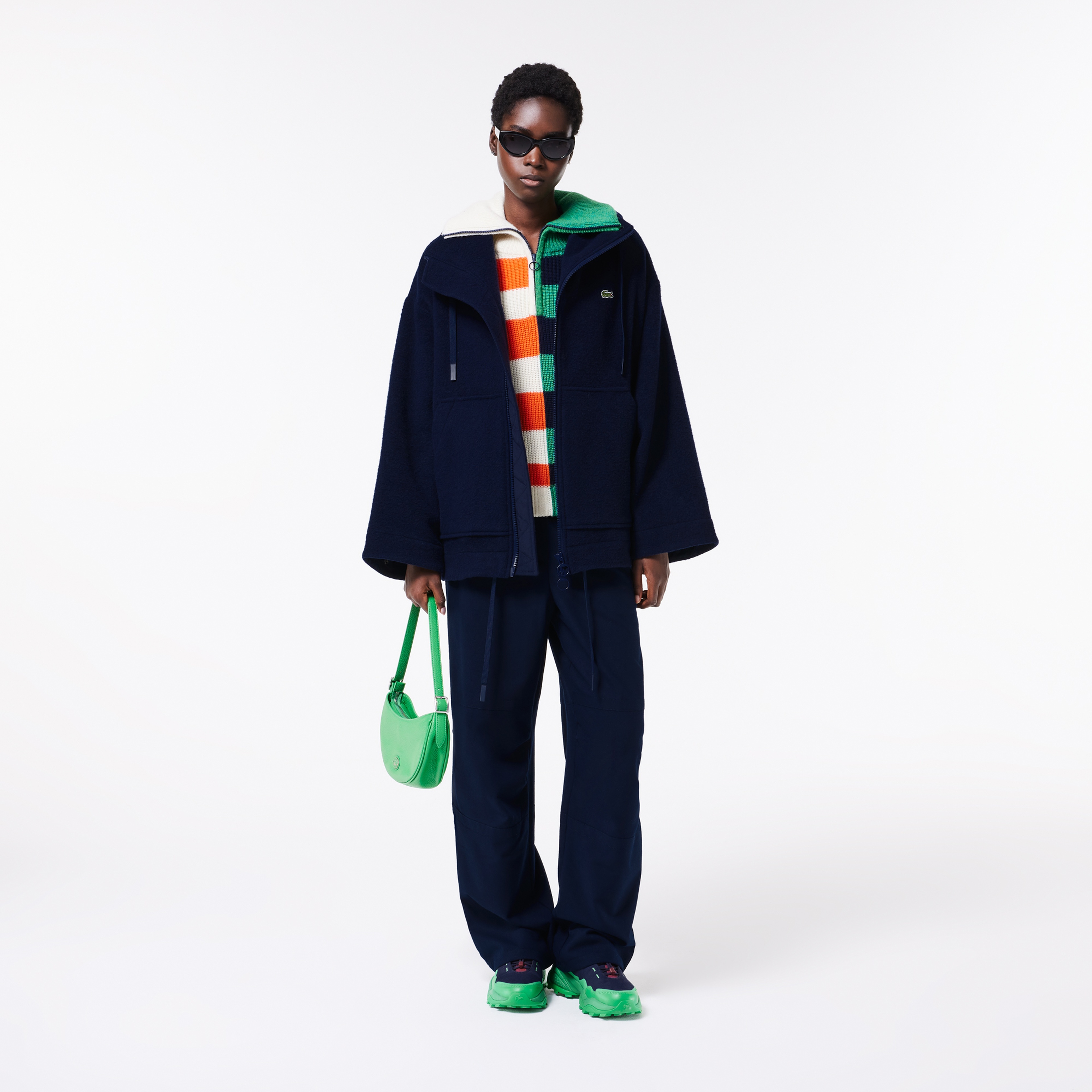 Kadın Kapüşonlu Lacivert Mont