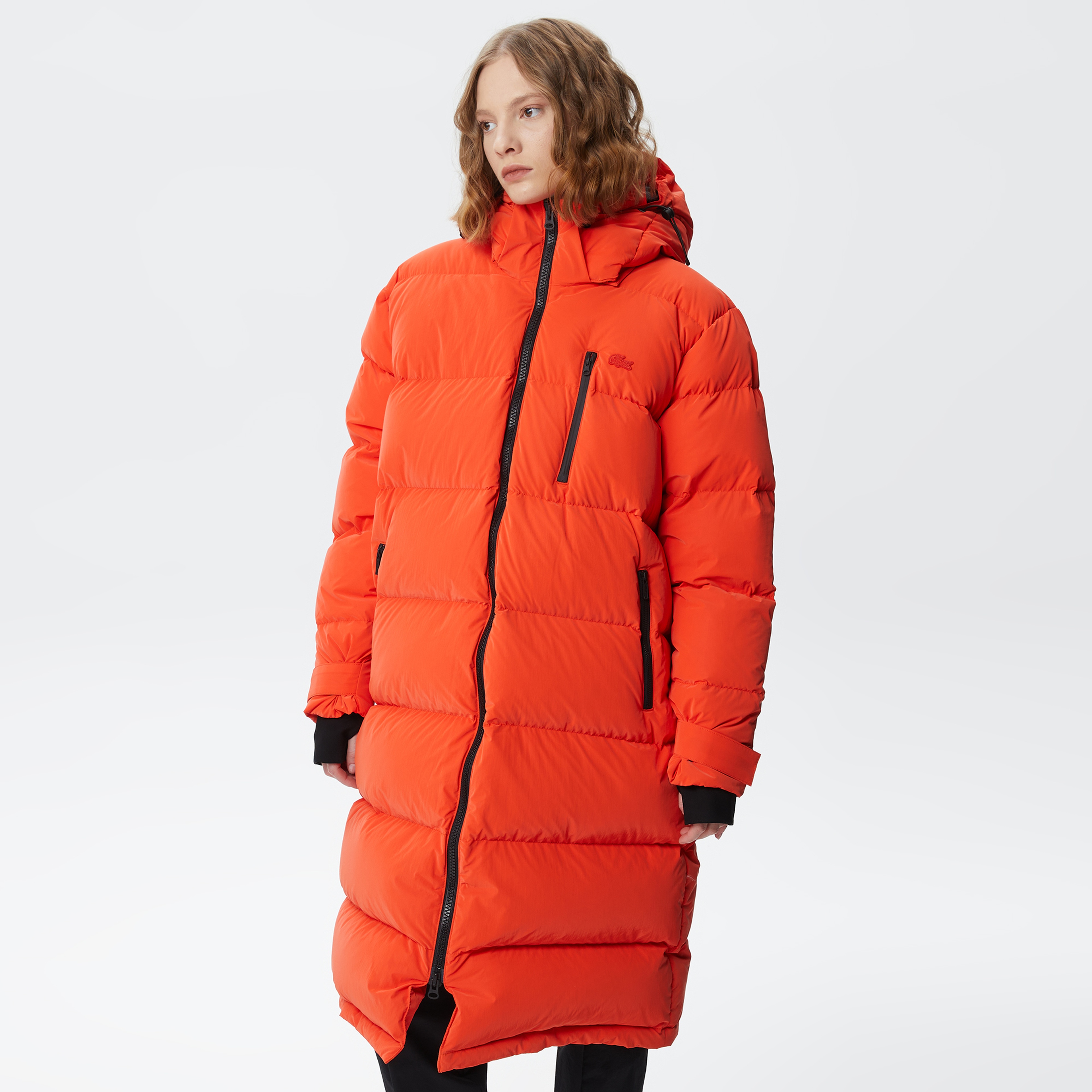 Kadın Kapüşonlu Kapitone Mavi Mont