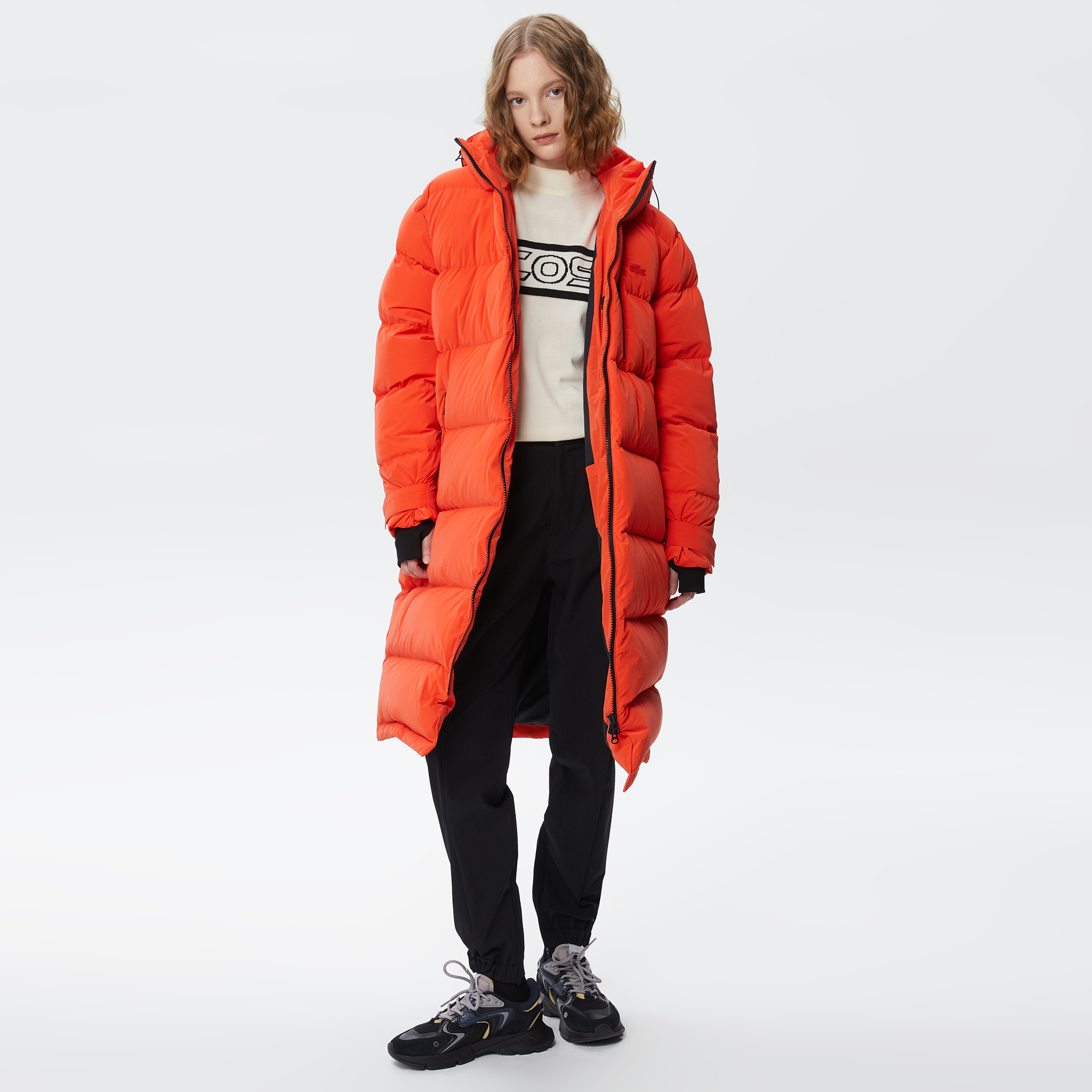 Kadın Kapüşonlu Kapitone Mavi Mont