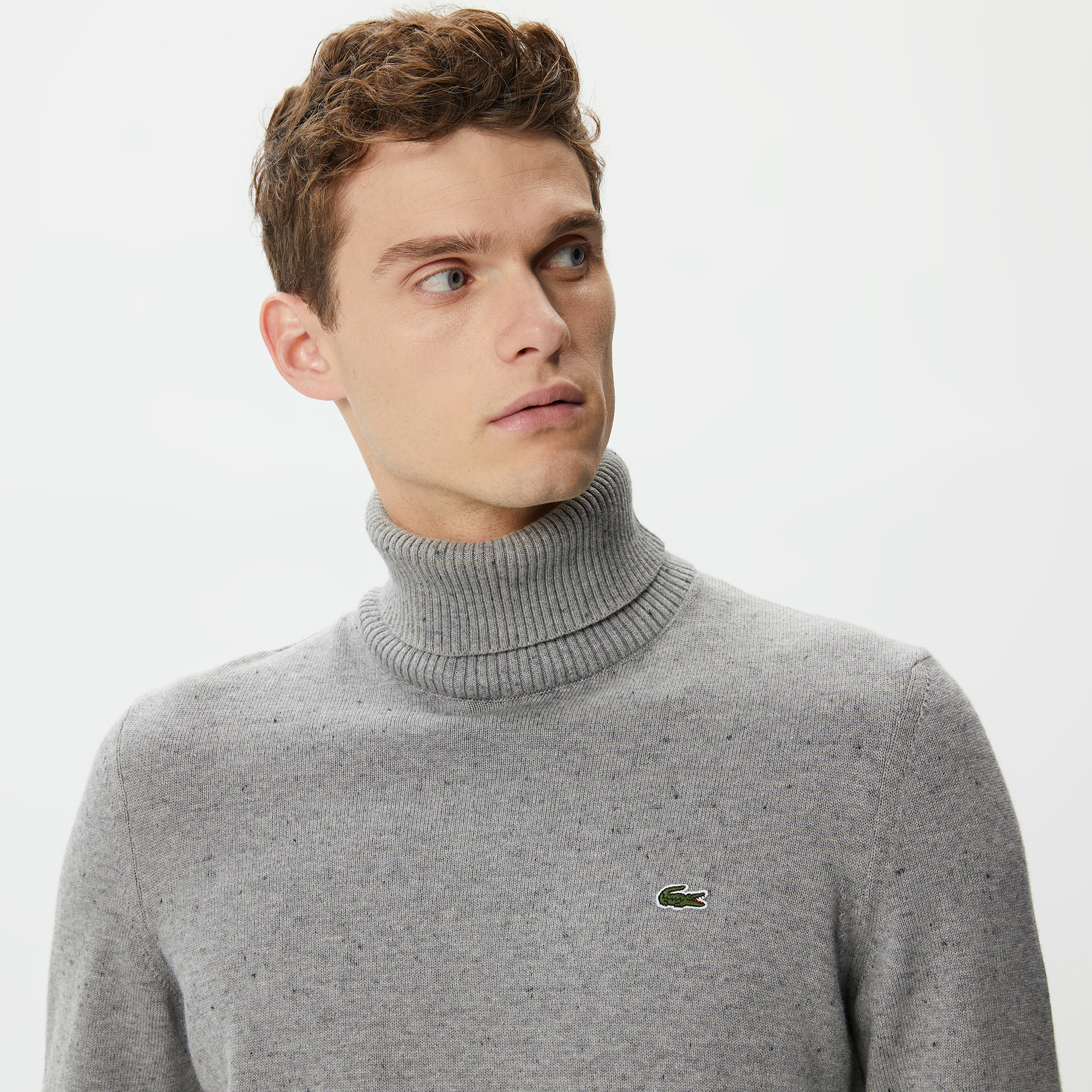 Lacoste Erkek Gri Boğazlı Kazak