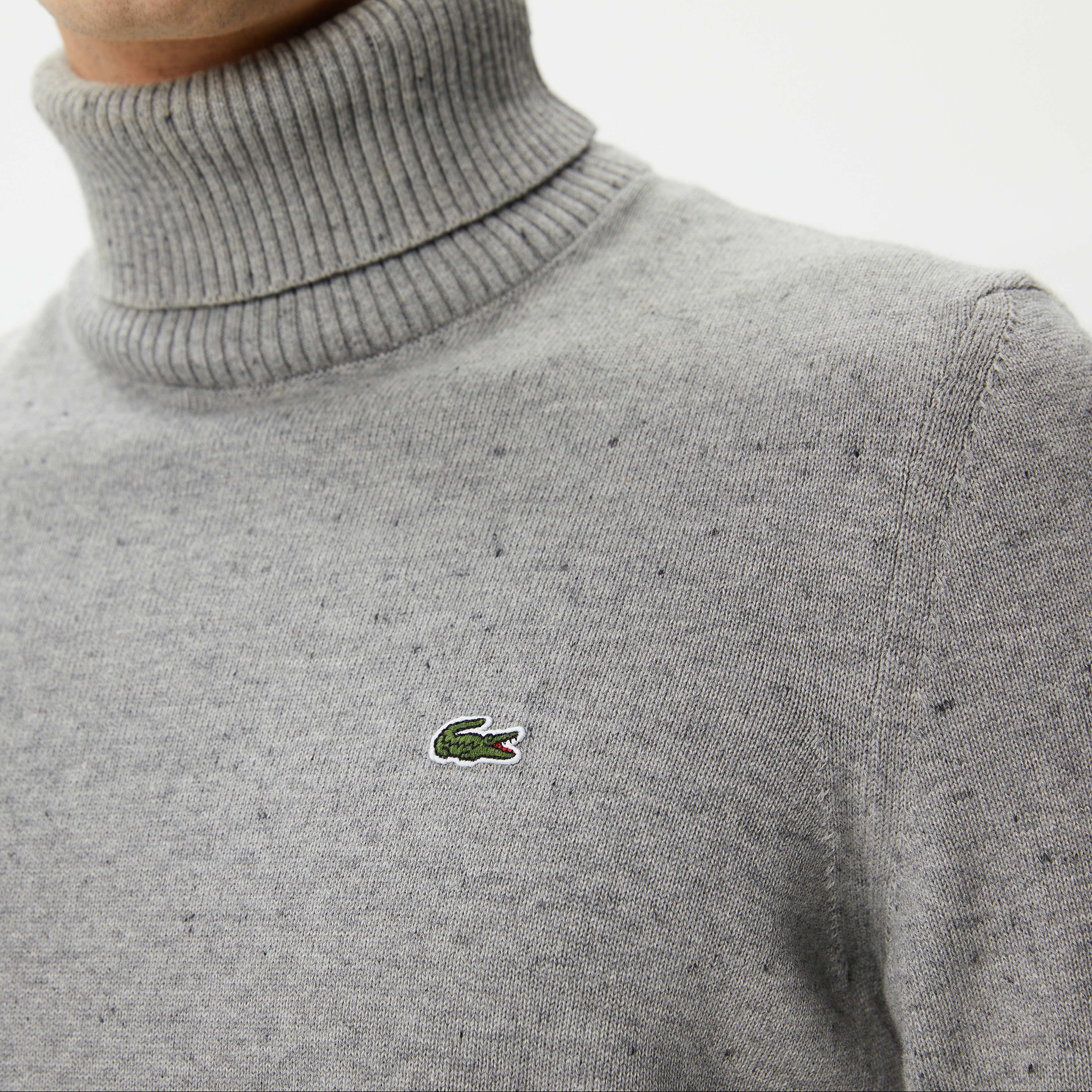 Lacoste Erkek Gri Boğazlı Kazak