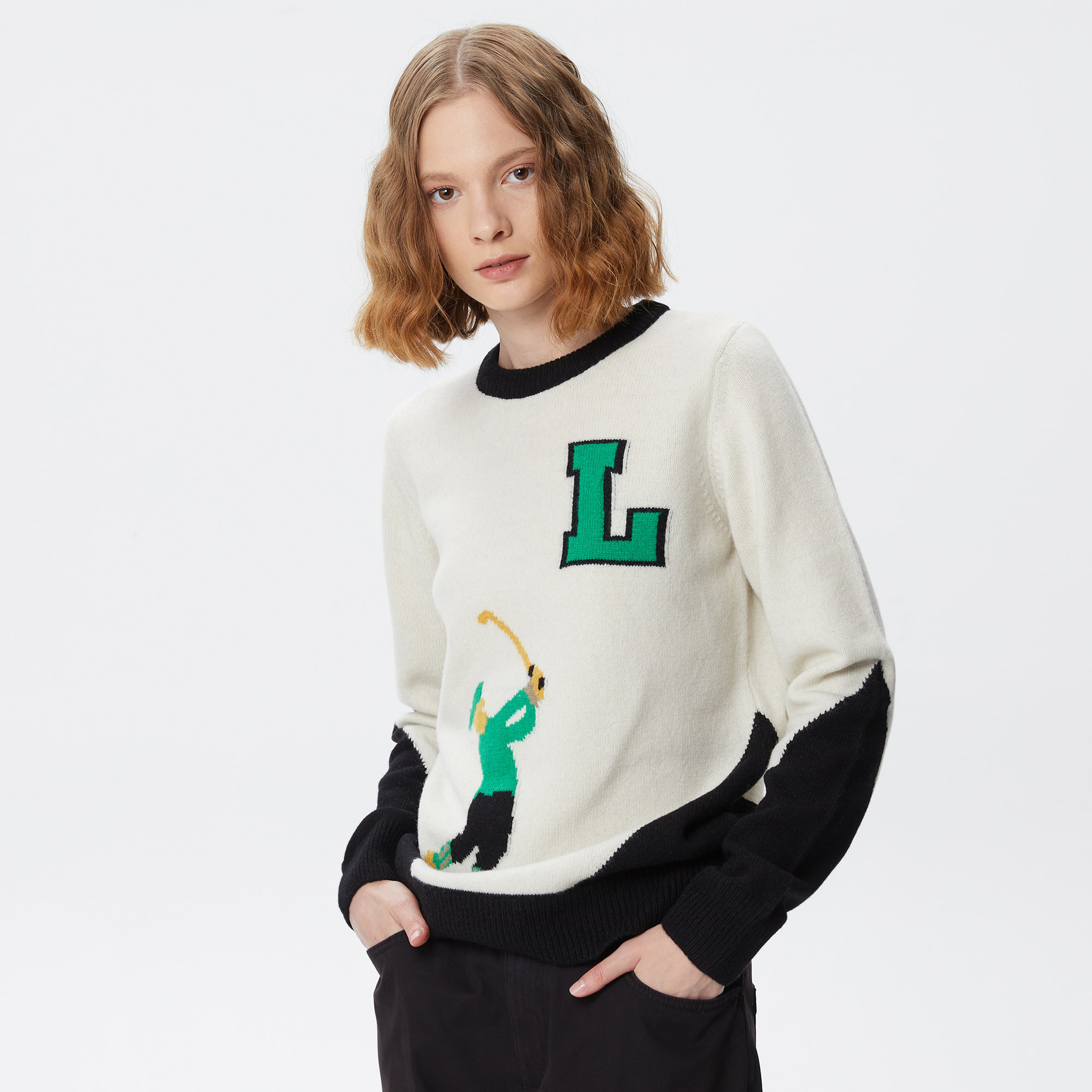 Lacoste Kadın Beyaz Triko