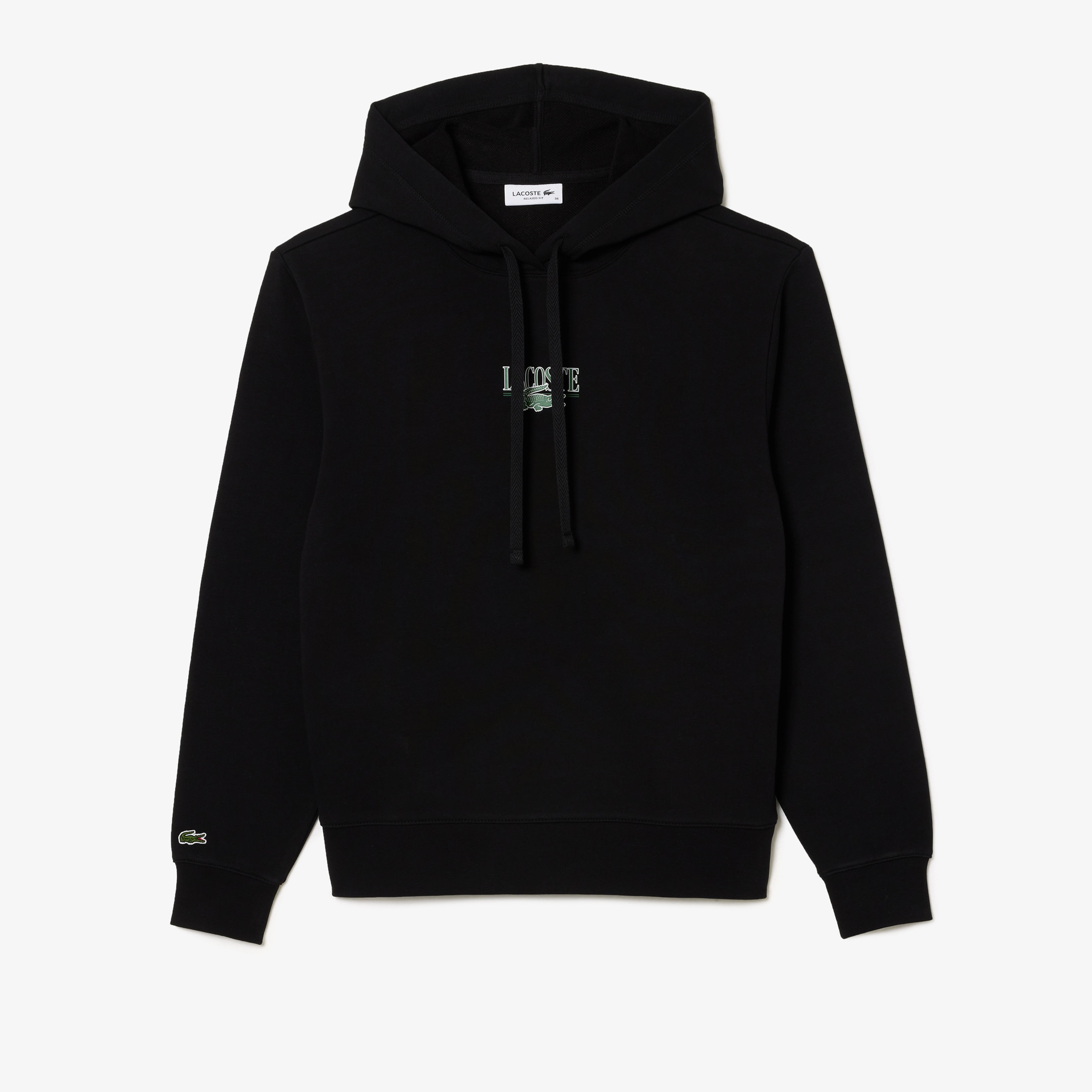Kadın Kapüşonlu Baskılı Siyah Sweatshirt