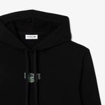 Kadın Kapüşonlu Baskılı Siyah Sweatshirt