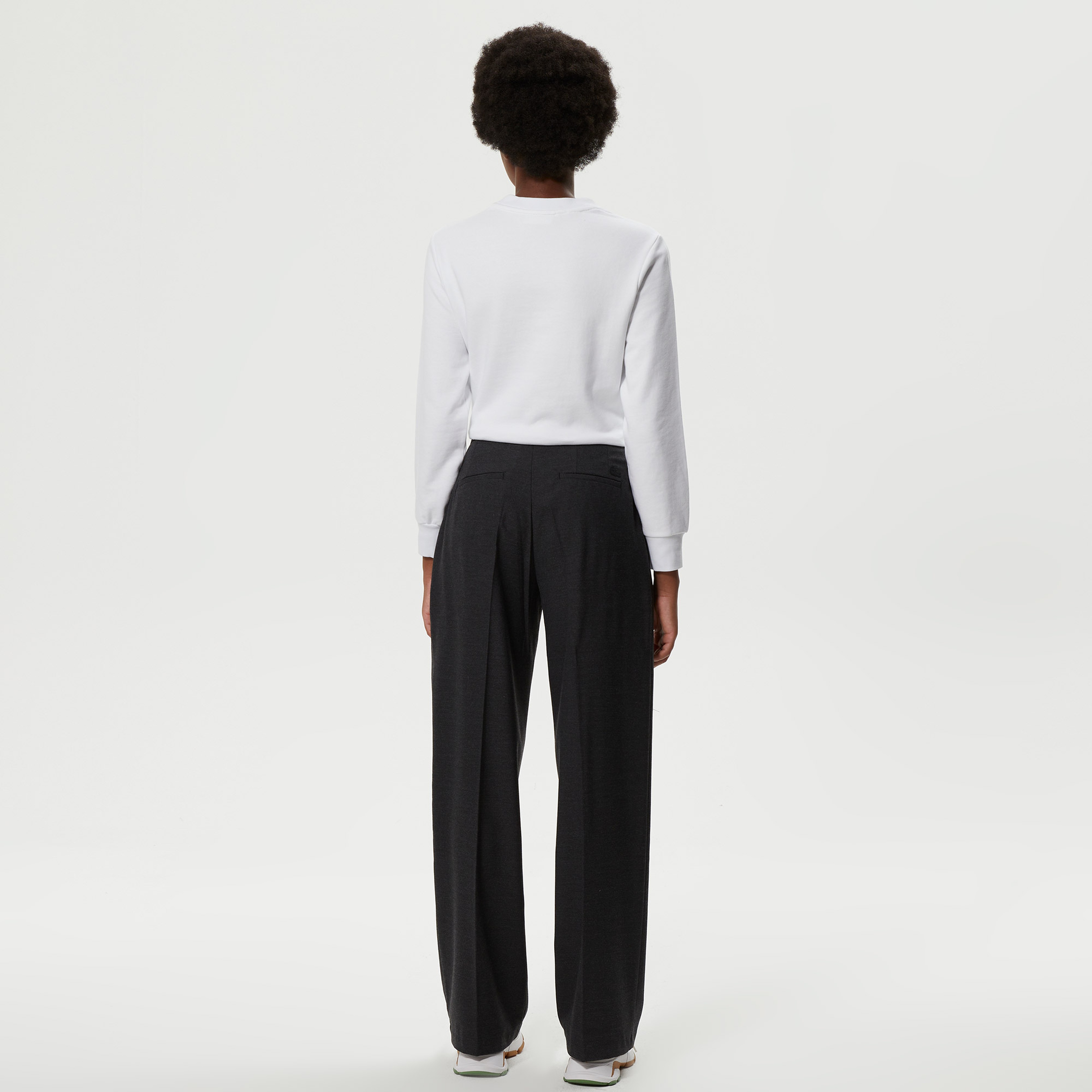 Kadın Straight Fit Gri Pantolon