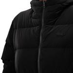 Kadın Kapüşonlu Çift Taraflı Siyah Şişme Mont