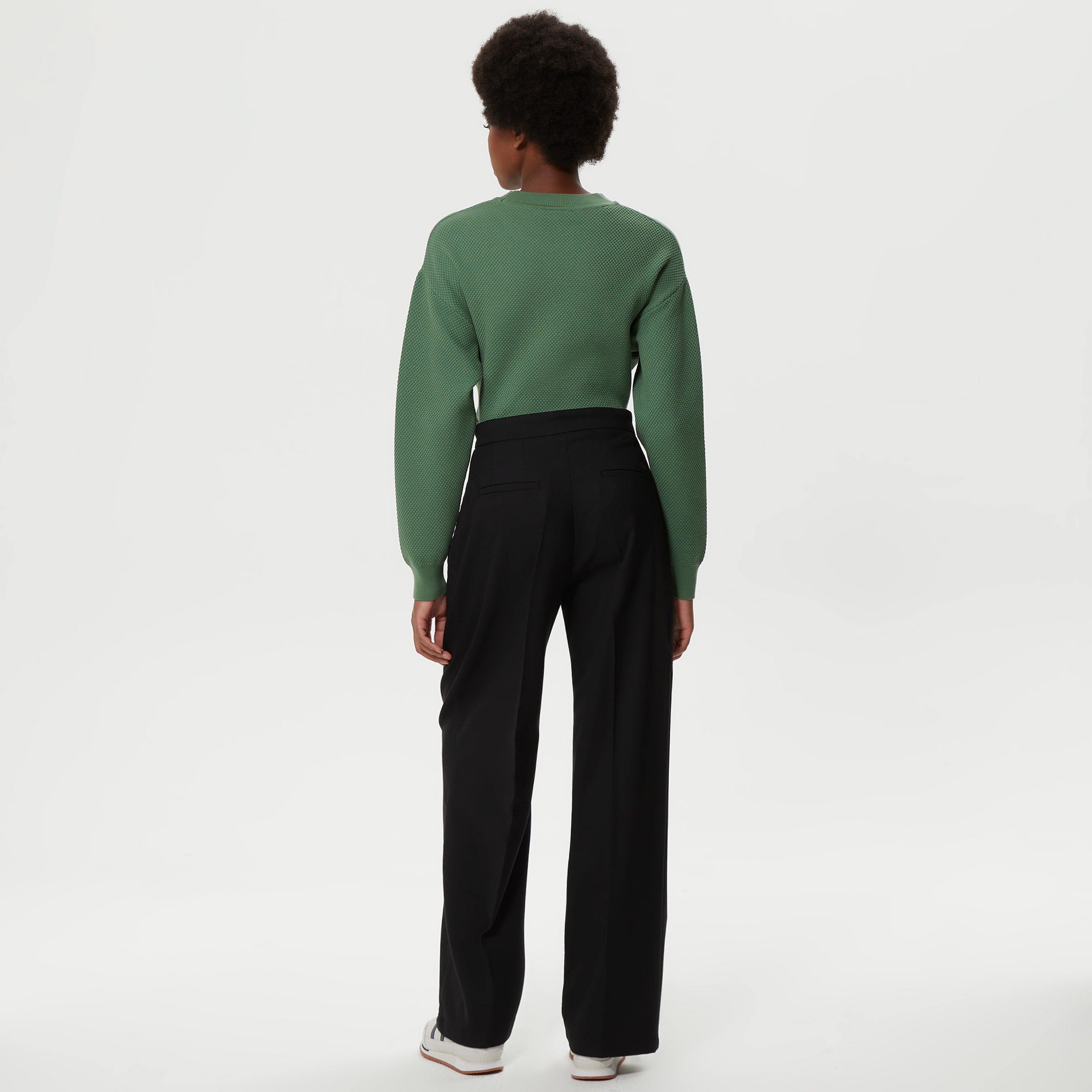 Kadın Straight Fit Siyah Pantolon