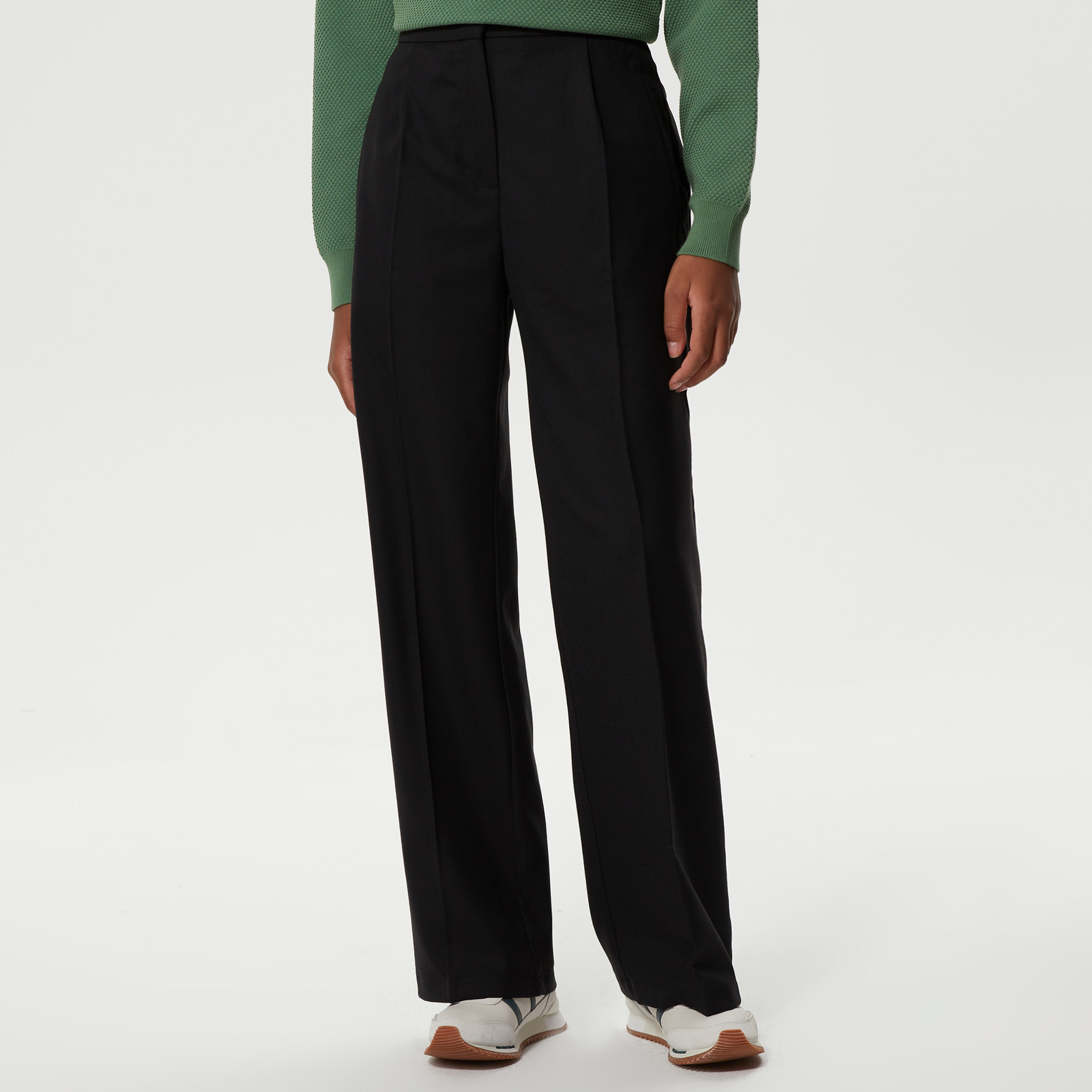 Kadın Straight Fit Siyah Pantolon