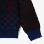 Unisex Desenli Siyah Hırka