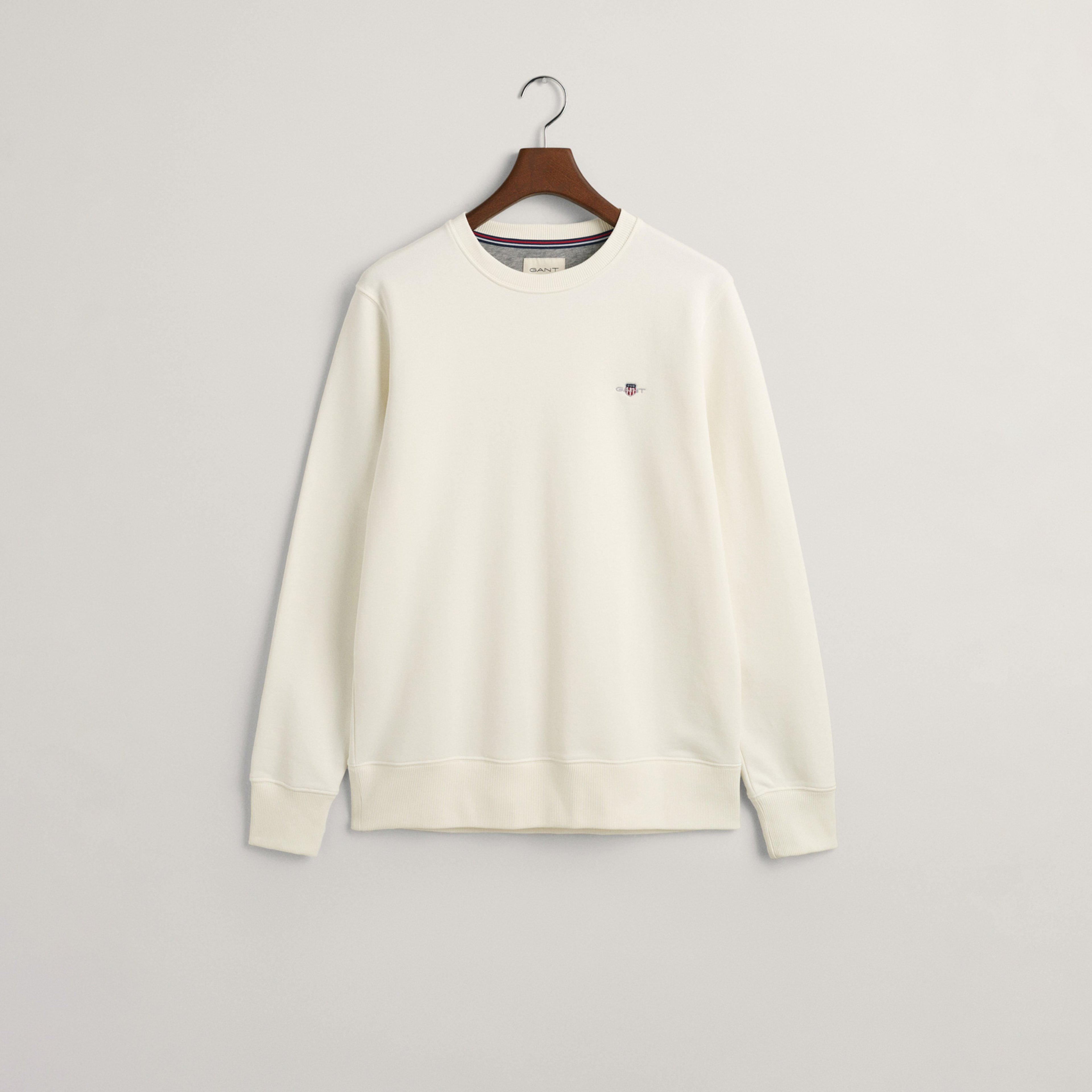 GANT Erkek Krem Regular Fit Bisiklet Yaka Sweatshirt