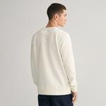 GANT Erkek Krem Regular Fit Bisiklet Yaka Sweatshirt