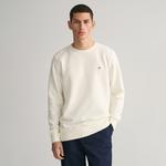 GANT Erkek Krem Regular Fit Bisiklet Yaka Sweatshirt