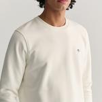 GANT Erkek Krem Regular Fit Bisiklet Yaka Sweatshirt