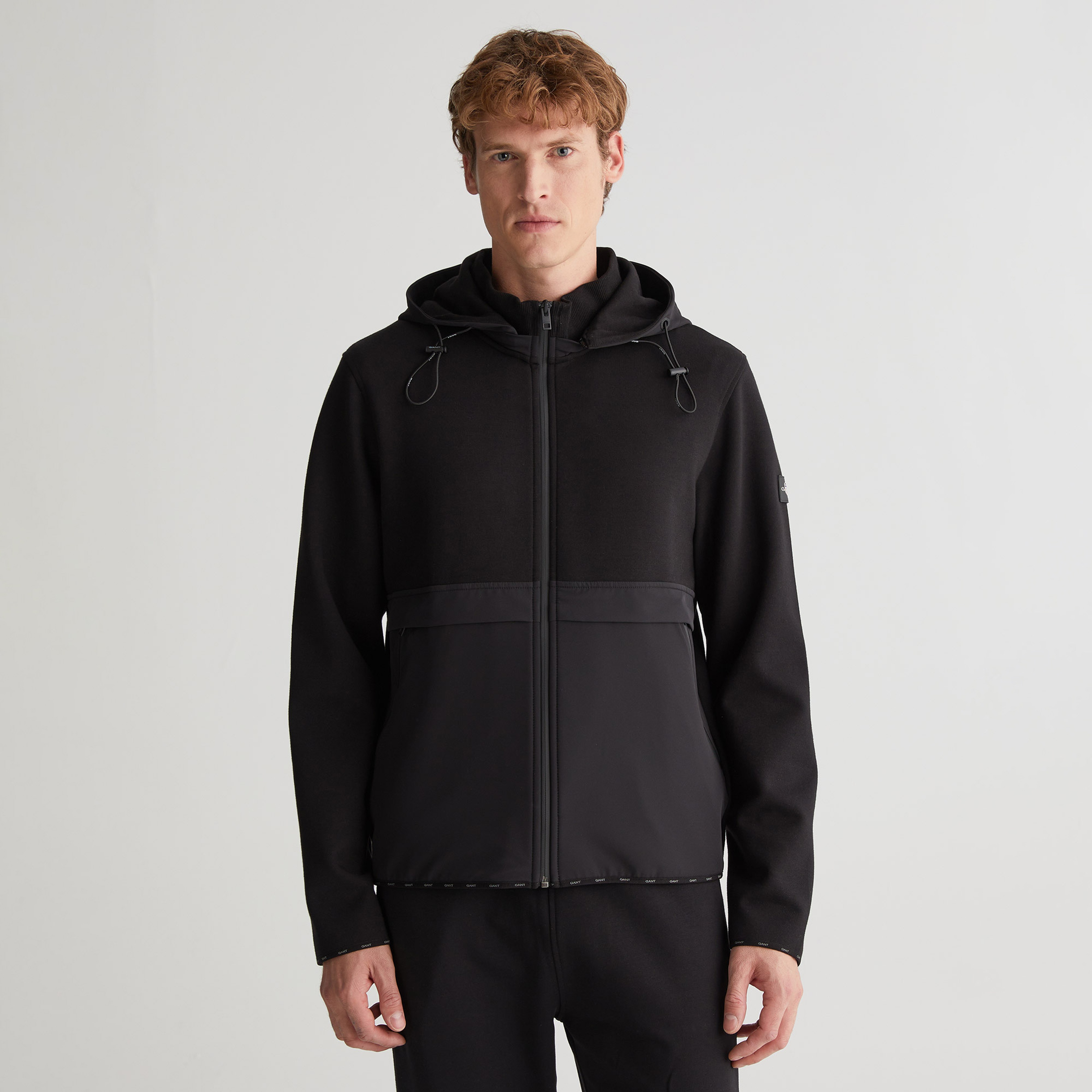 GANT Erkek Siyah Regular Fit Fermuarlı Sweatshirt