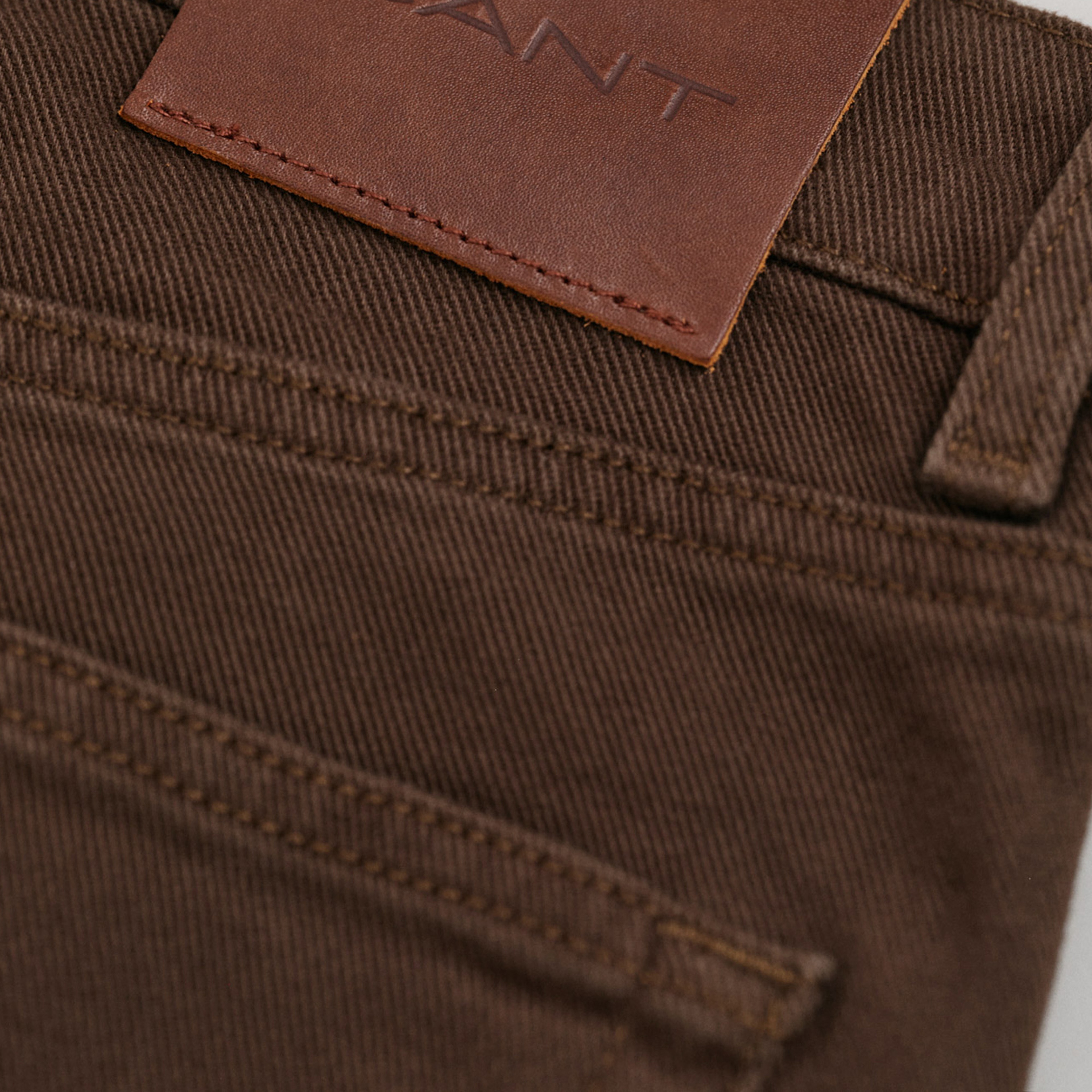 GANT Erkek Kahverengi Slim Fit Jean Pantolon