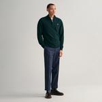 Gant Erkek Yeşil Regular Fit Yarım Fermuarlı Yün Kazak