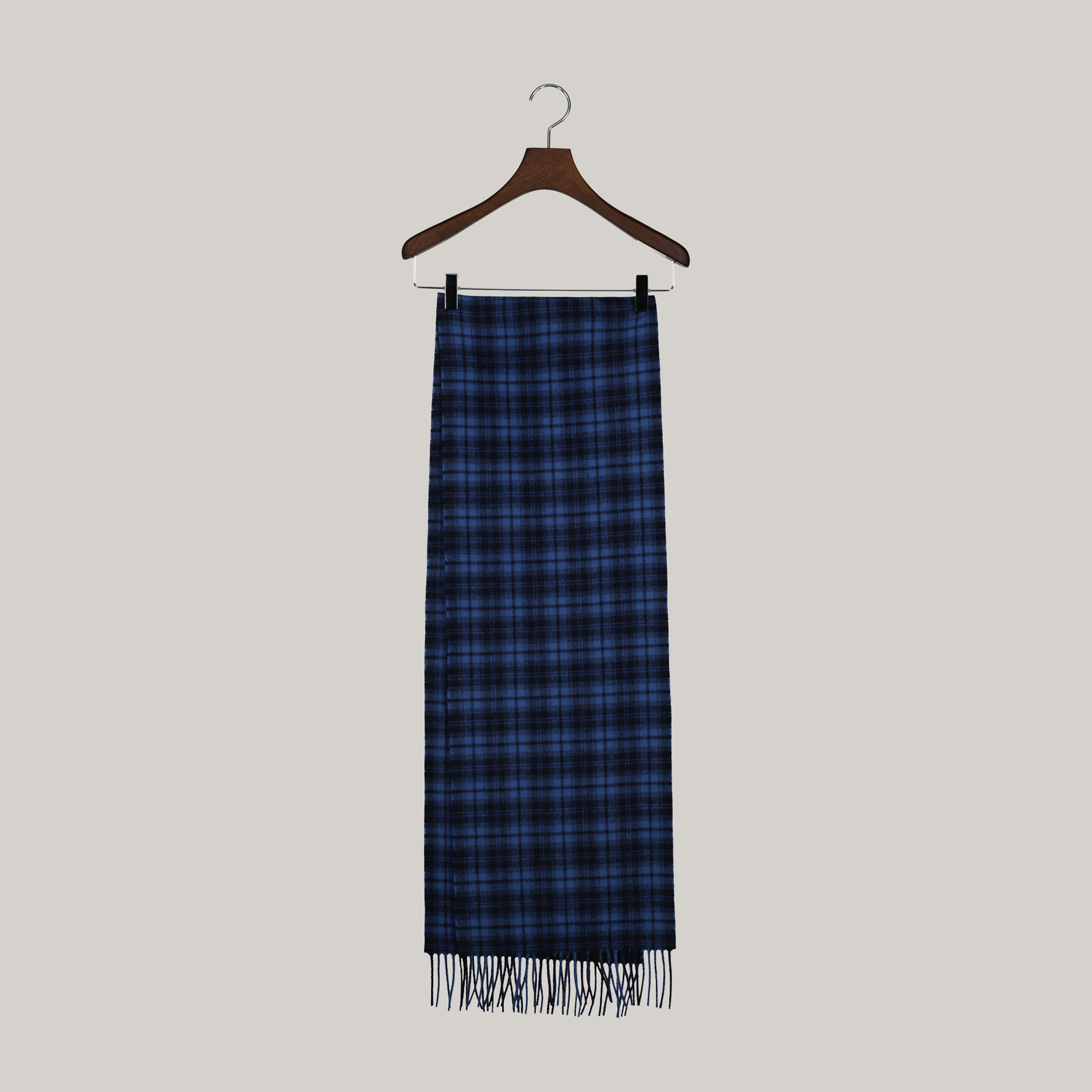 GANT Unisex Lacivert Kareli Atkı