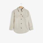 GANT Kadın Krem Relaxed Fit Klasik Yaka Gömlek